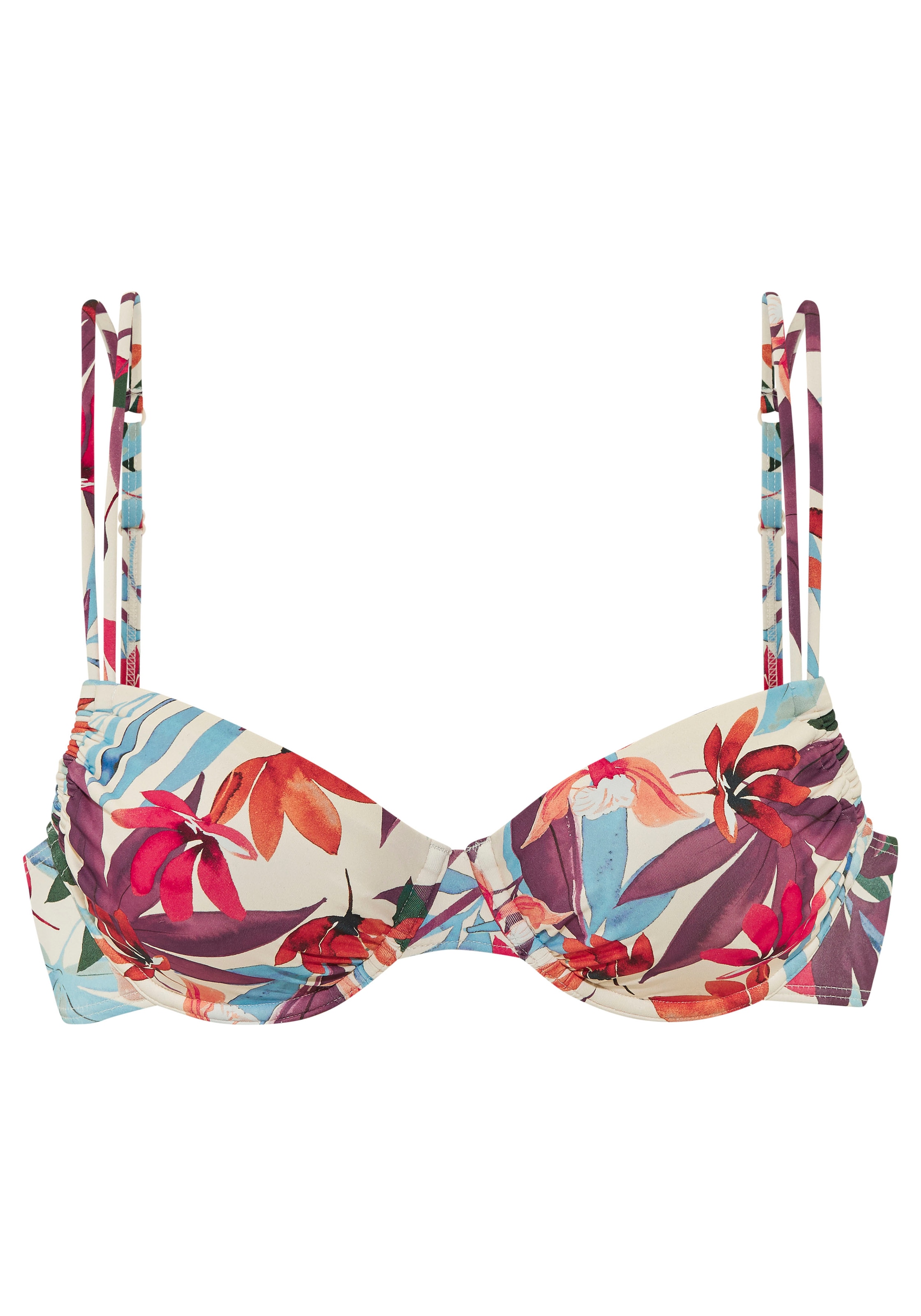 LASCANA Bügel-Bikini-Top »Imani«, mit sommerlichem Blätterprint