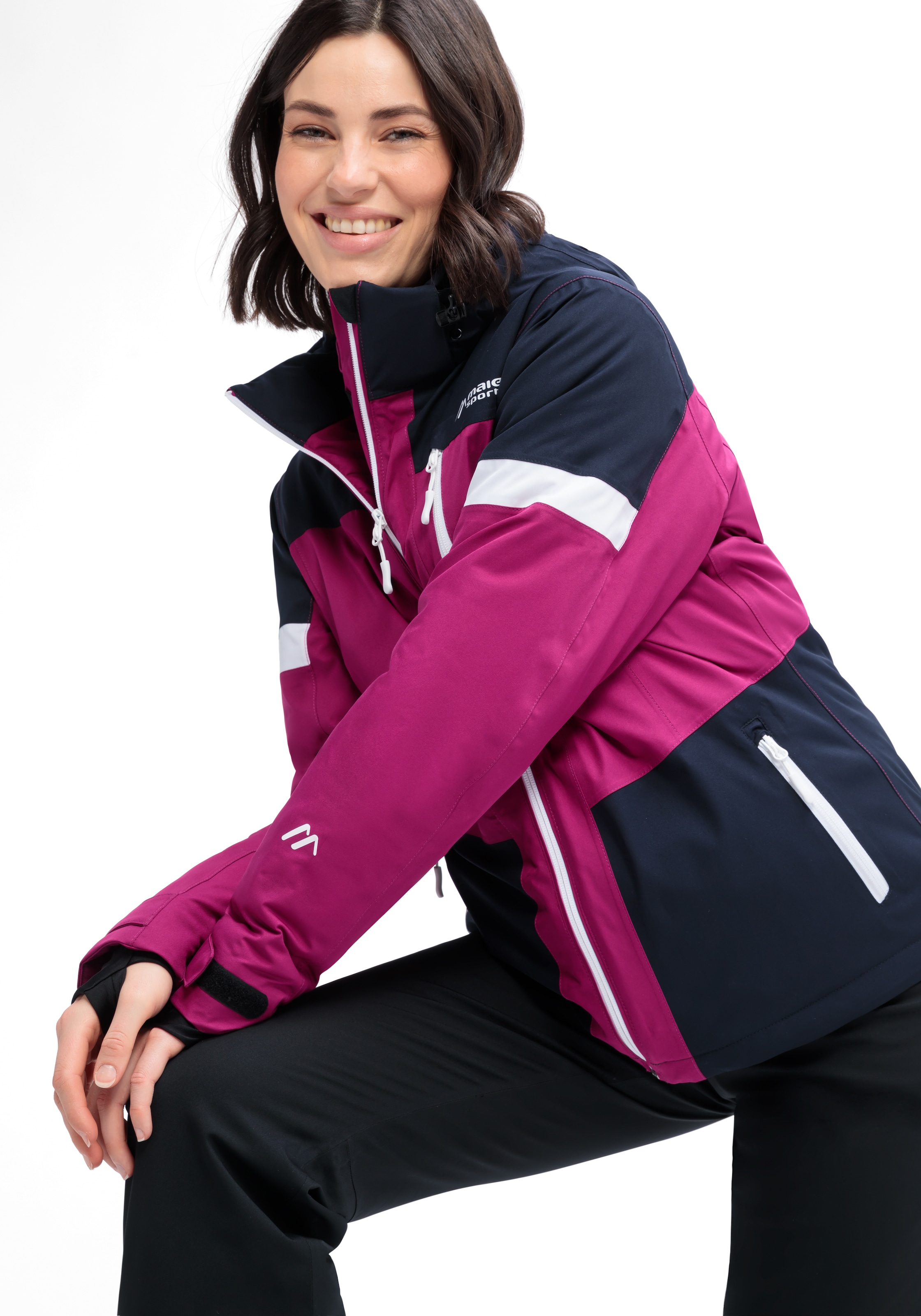 Maier Sports Skijacke »HANNI«, Damen Winterjacke, wasserdicht, 3 RV-Taschen und Kapuze, Regular fit