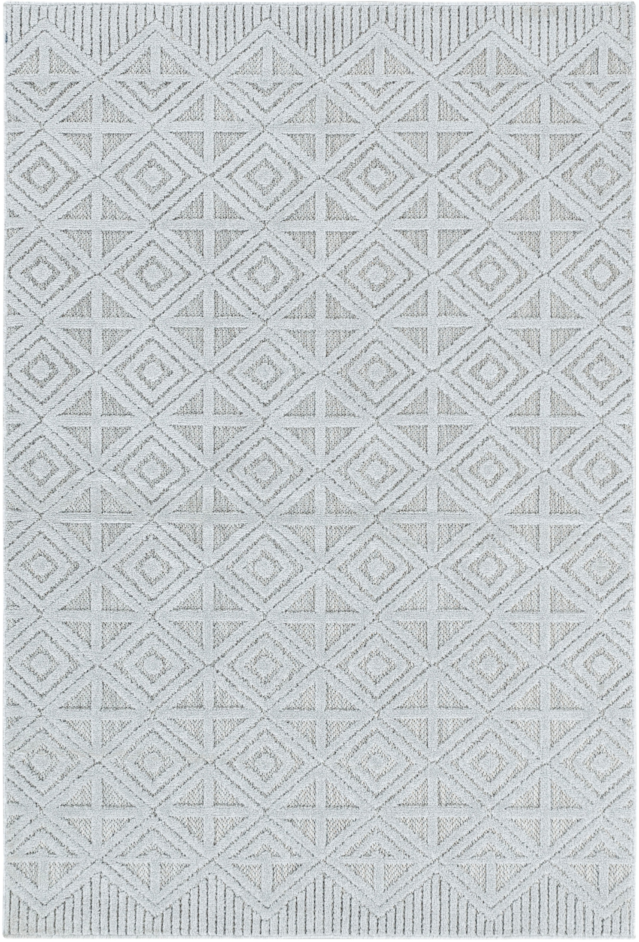 Ayyildiz Teppiche Teppich »BAHAMA 5156« rechteckig 8 mm Höhe Läufer, Flachflor mit Hoch-Tief-Struktur, In-und Outdoor geeignet