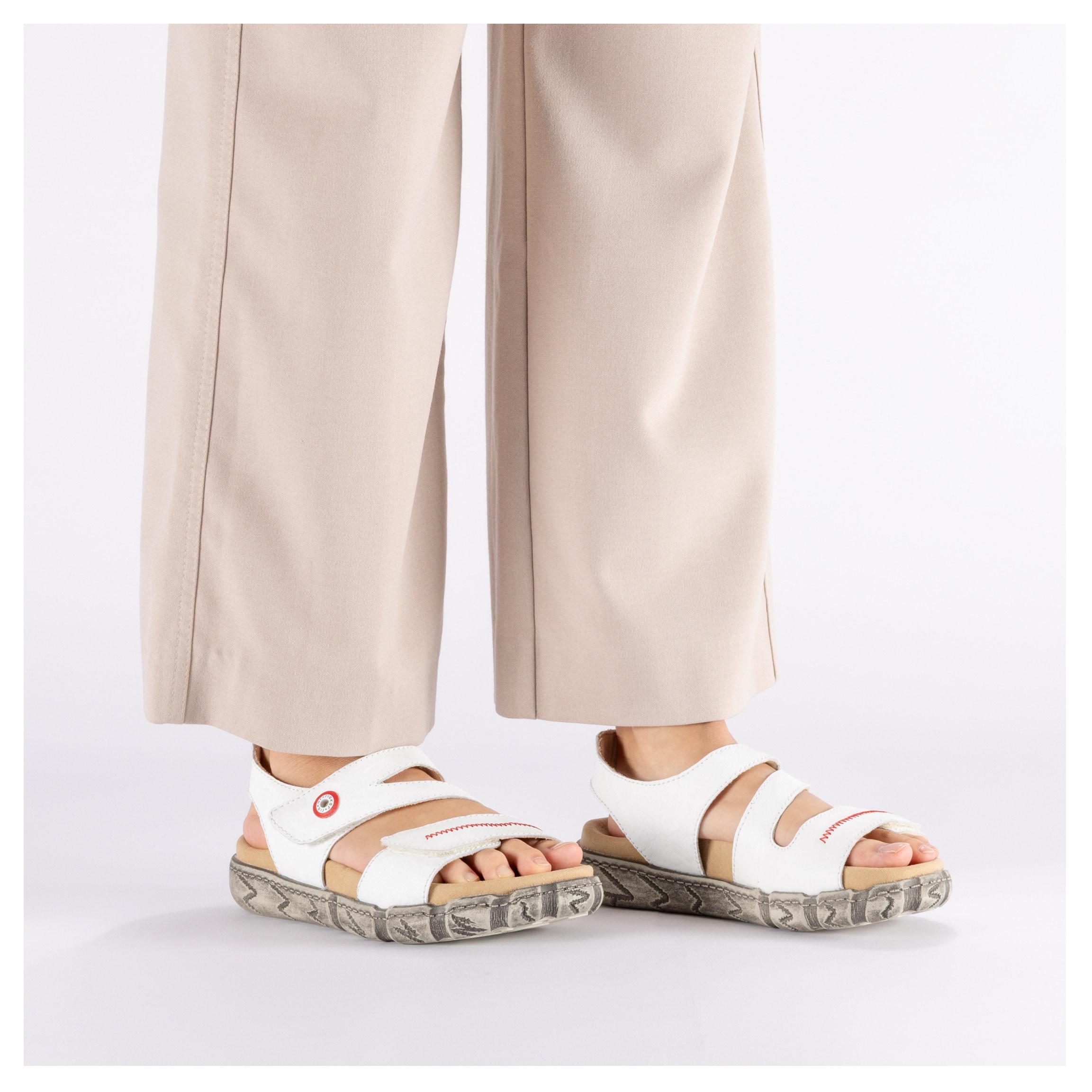 Rieker Sandale  Chaussure d'été, sandale à scratch avec couture décorative