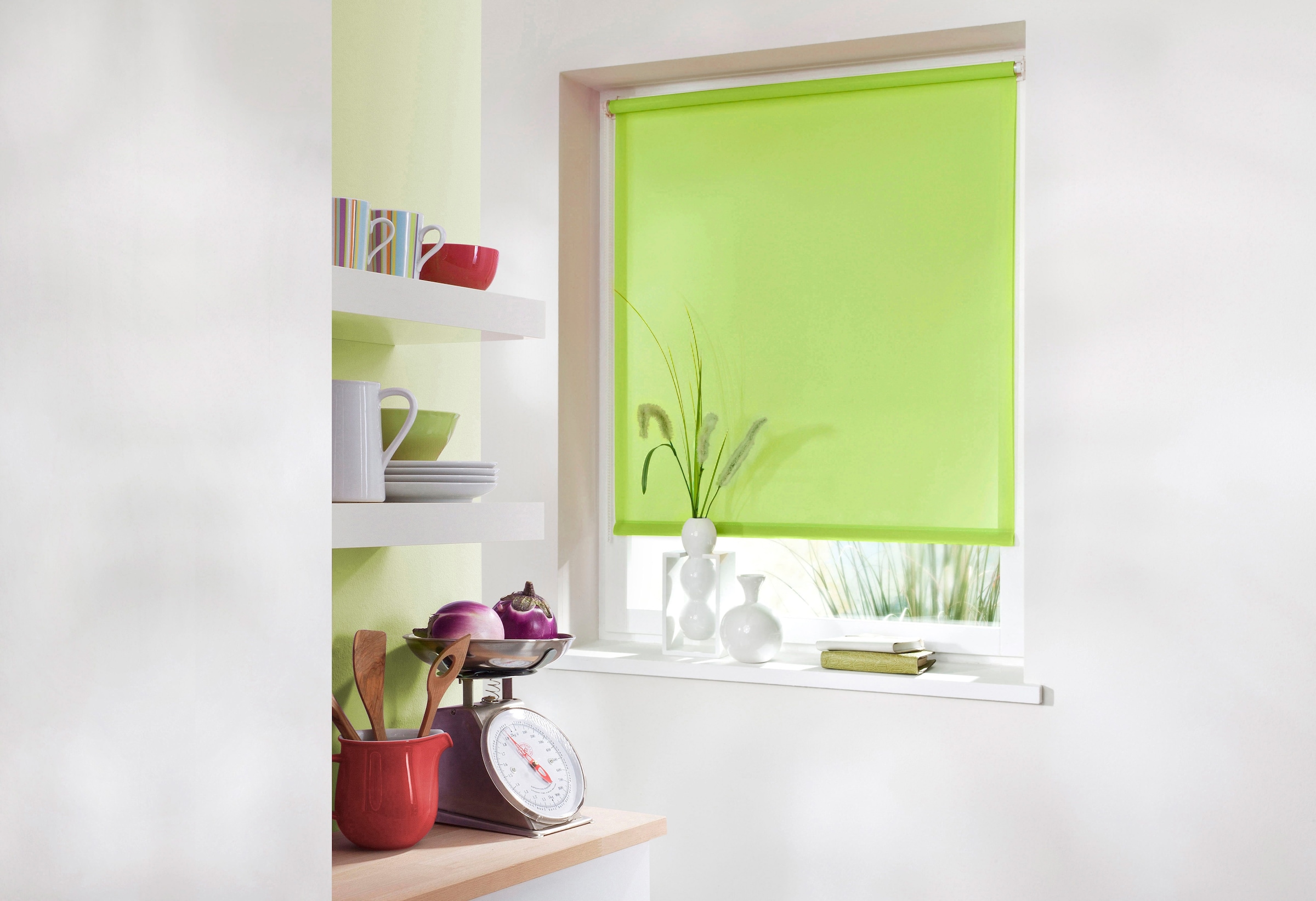 K-HOME Seitenzugrollo »Klemmfix-Rollo«, Lichtschutz, ohne Bohren, 1 Stück