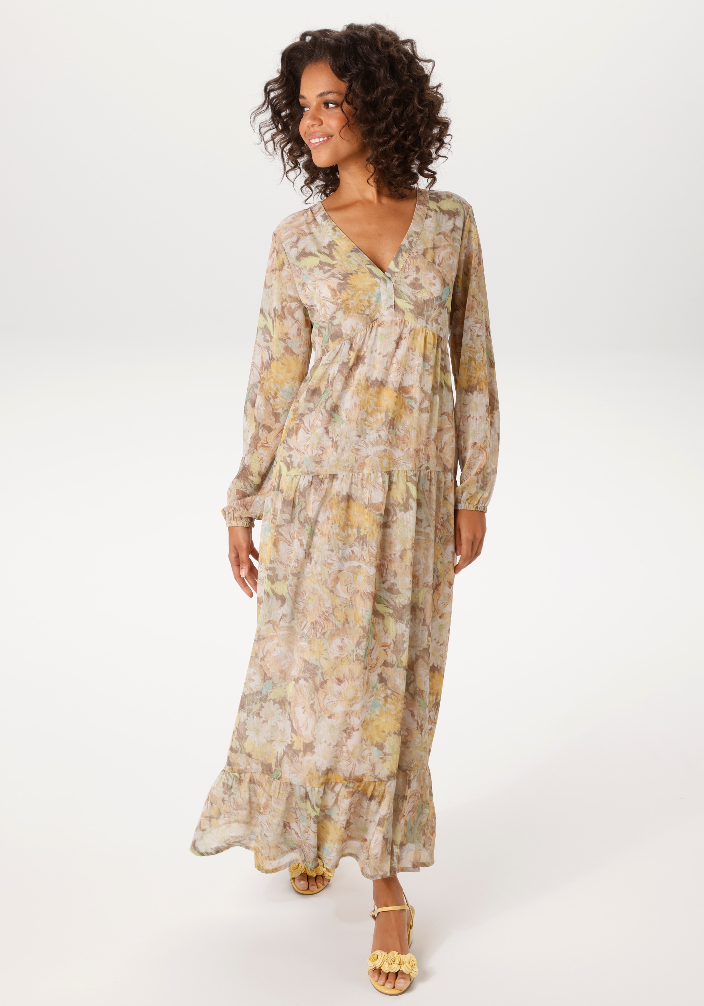 Image of Aniston CASUAL Maxikleid mit pastellfarbenen Blumendruck