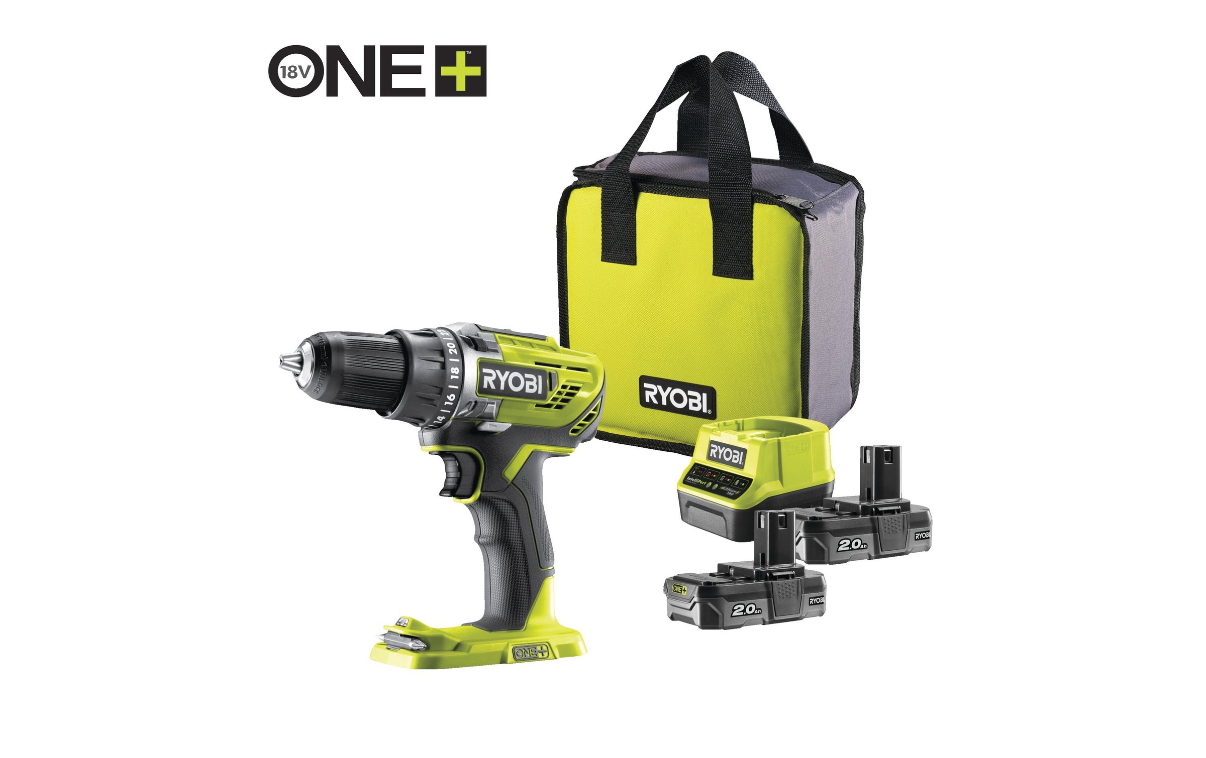 Image of RYOBI Akku-Schlagbohrschrauber "RYOBI R18DD3-220S, 18 V, 50 Nm, Kit"