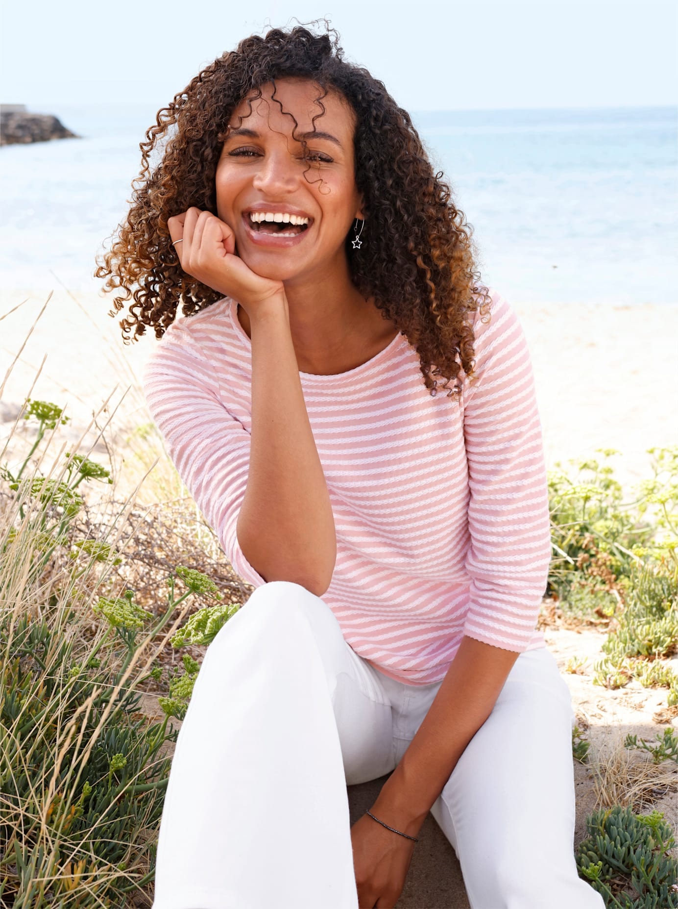 Casual Looks 3/4-Arm-Shirt "Ringelshirt" 1 tlg.