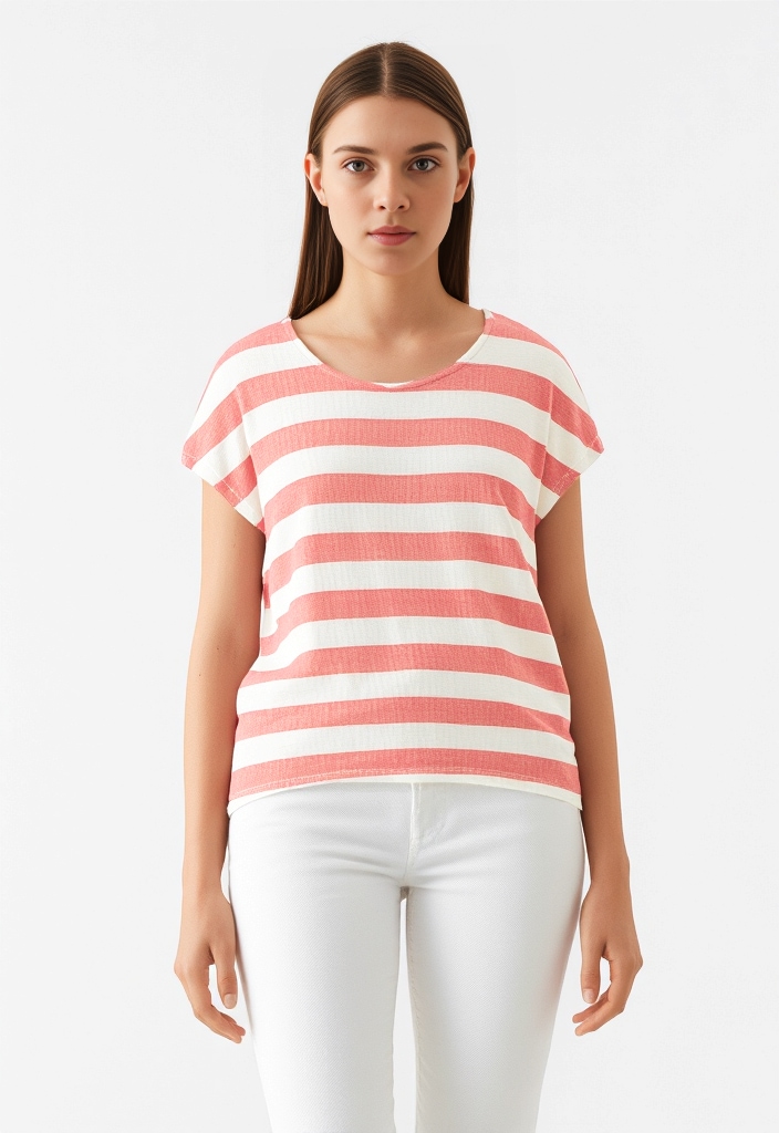 Vero Moda T-shirt à manches courtes »VMWIDE STRIPE SL TOP GA JRS NOOS« Viskosemischung