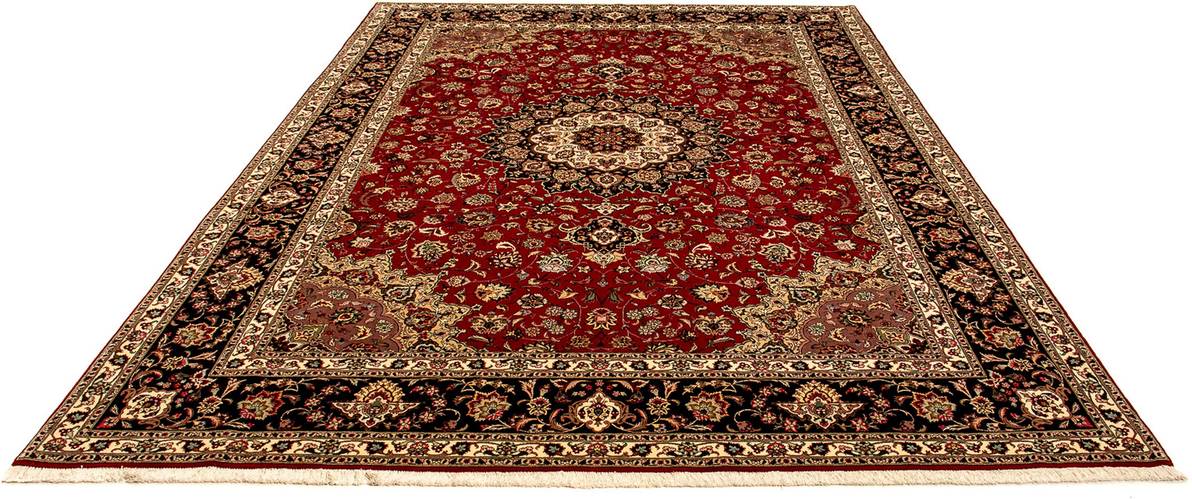 Image of morgenland Orientteppich »Perser - Täbriz - Royal - 358 x 250 cm - rot«, rechteckig, 7 mm Höhe, Wohnzimmer, Handgeknüpft, Einzelstück mit Zertifikat bei Ackermann Versand Schweiz