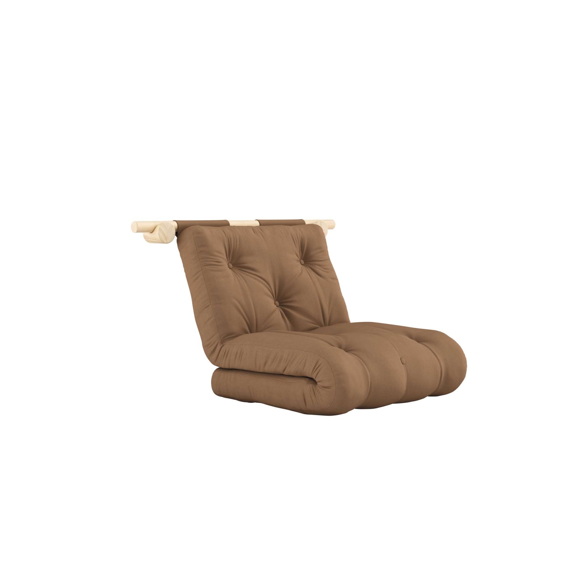 Karup Design Schlafsofa "Hooked Sofa Bed / Sleeper Chair – Sitz- oder Schlafplatz, platzsparend" Futonmatratze inkl. Halterungsset aus FSC-zertifiziertem Massivholz