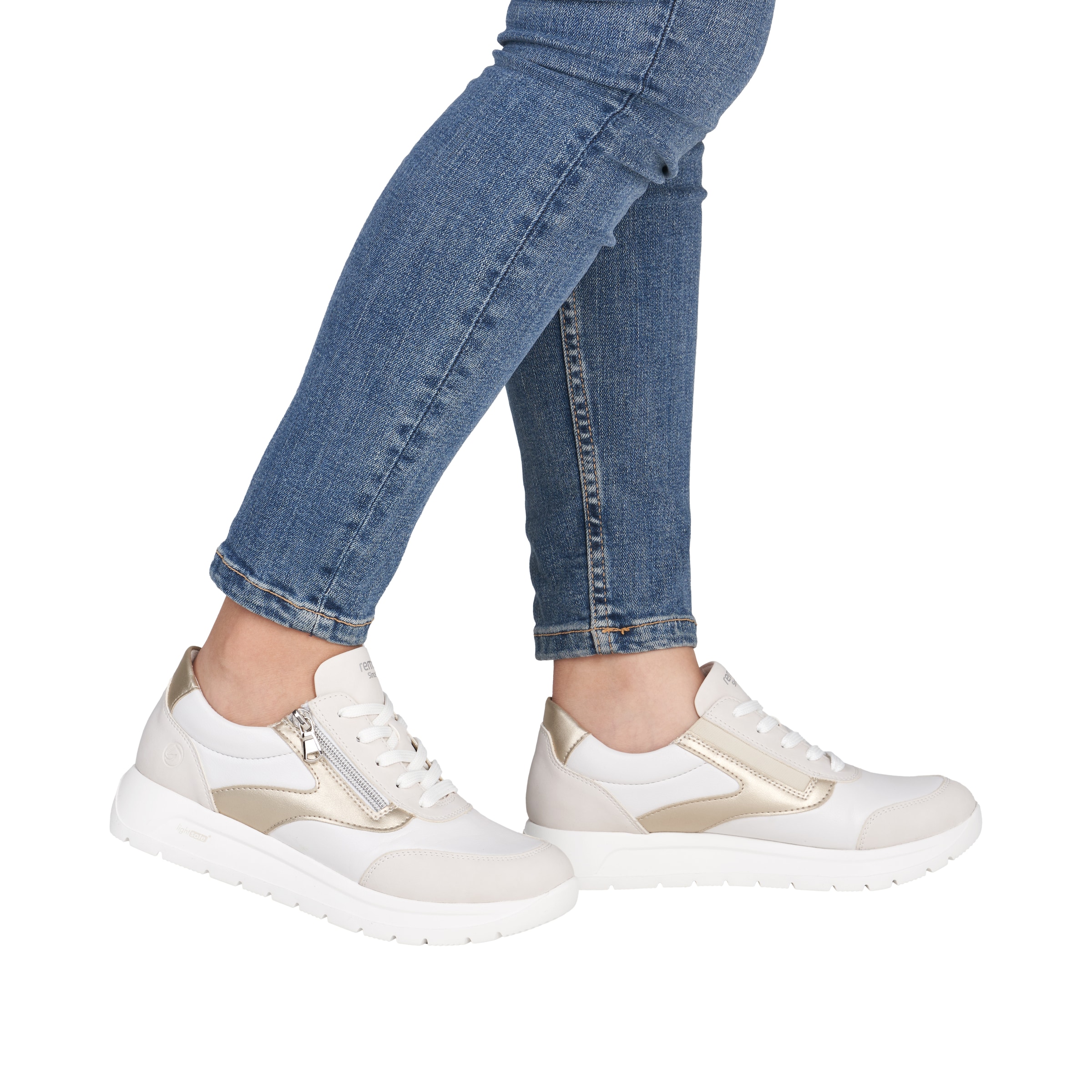 Remonte Keilsneaker  Schnürschuh, Halbschuh, Casual-Sneaker mit seitlichem Reissverschluss
