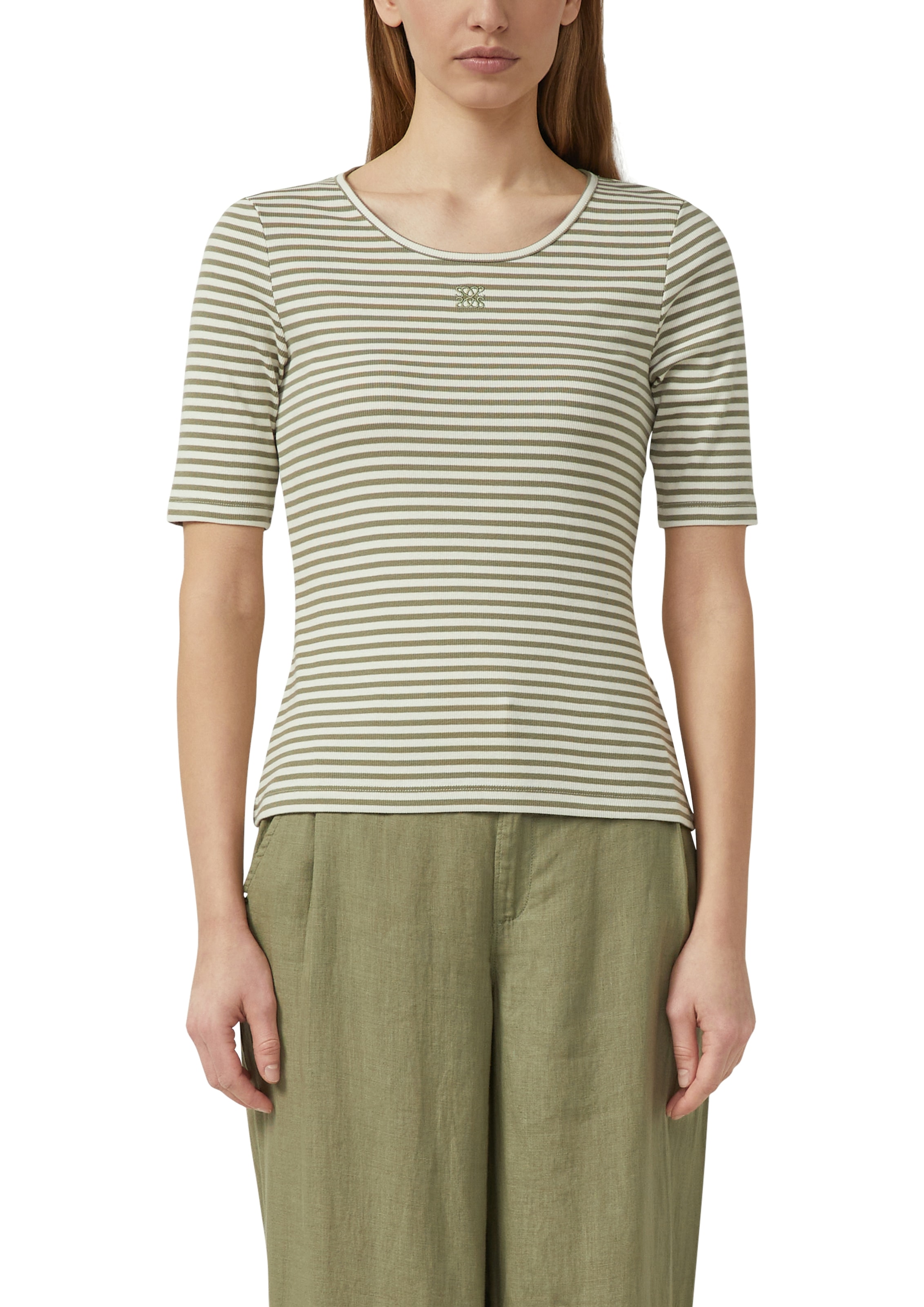Image of s.Oliver Rundhalsshirt Sommershirt mit feinen Streifen