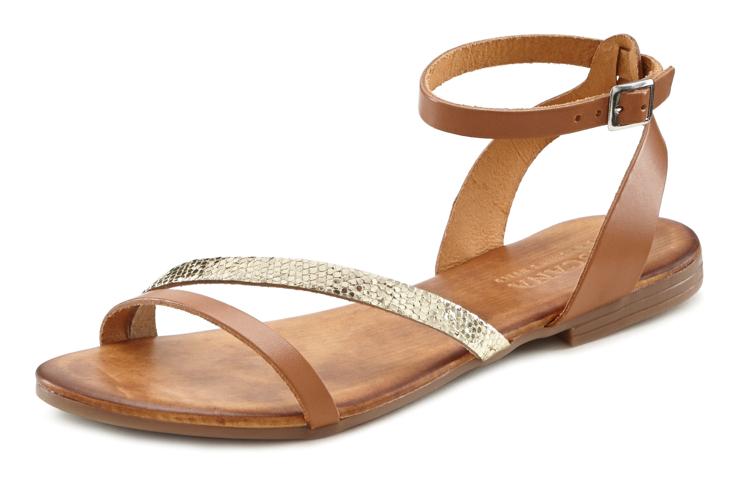 Image of LASCANA Sandale, aus Leder mit Glitzerdetails bei Ackermann Versand Schweiz