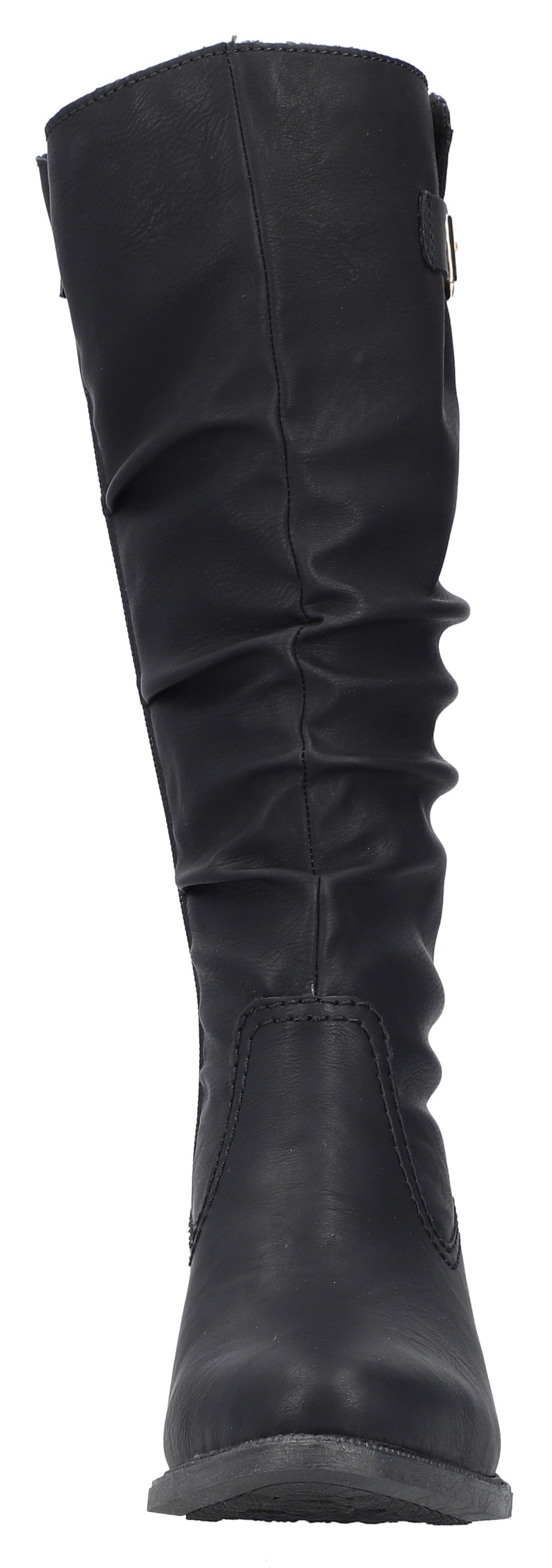 Rieker Winterstiefel, Langschaftstiefel, Blockabsatz, Innenreissverschluss, slouchy Schaft