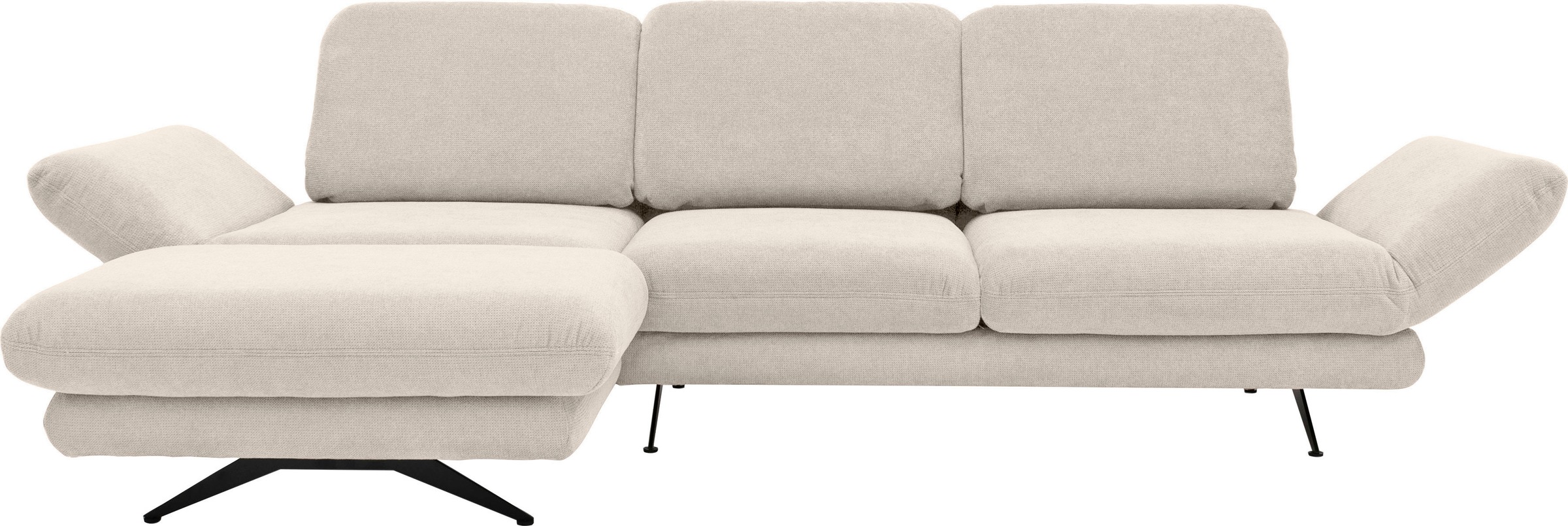 Image of Places of Style Ecksofa »Saletto«, modernes Design, mit Armlehnenfunktion, wahlweise mit Drehsitz und Rückenverstellung bei Ackermann Versand Schweiz