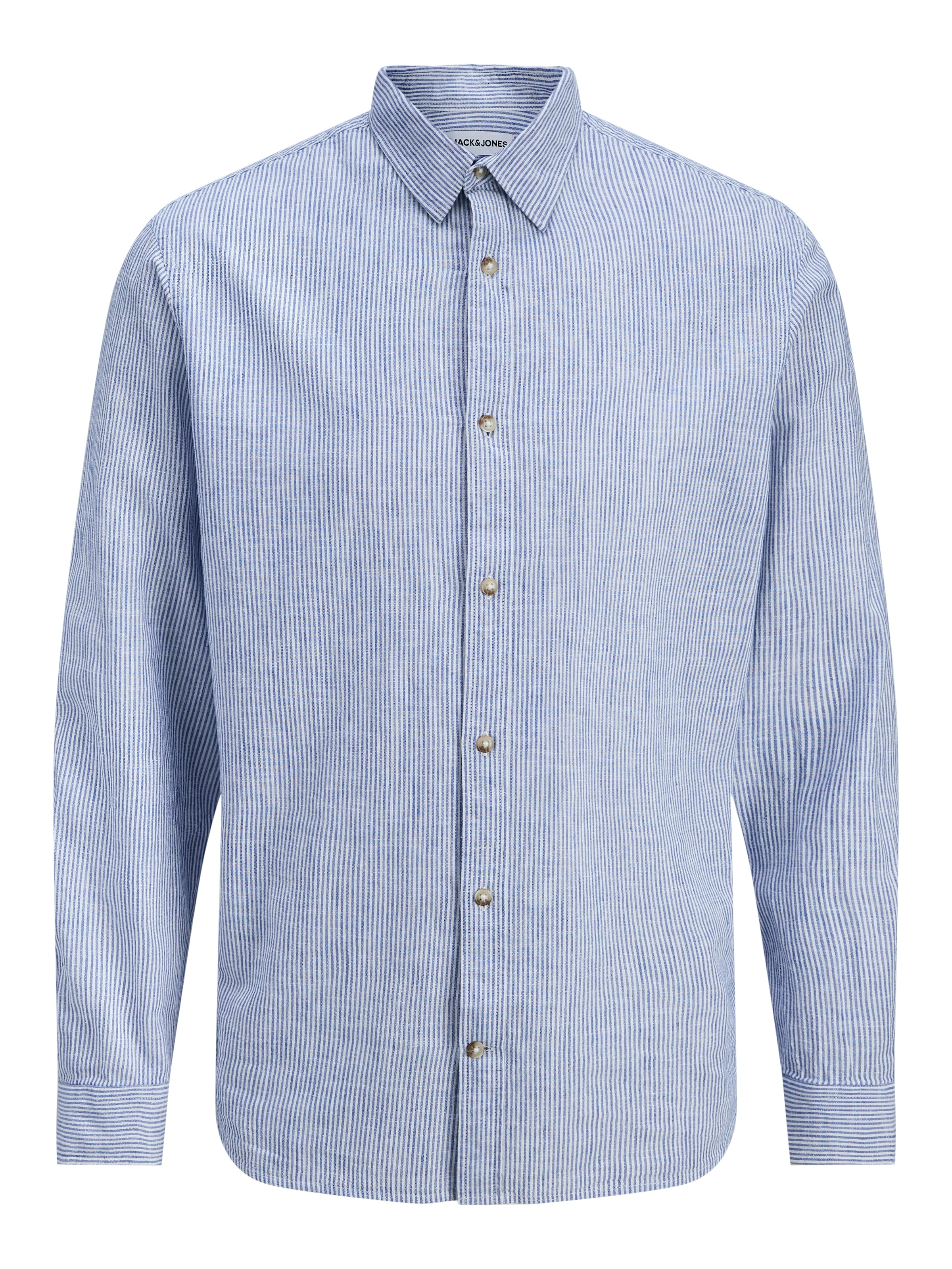 Jack & Jones Langarmhemd »JJESUMMER LINEN BLEND SHIRT L/S SN« Baumwollmischung, regular fit