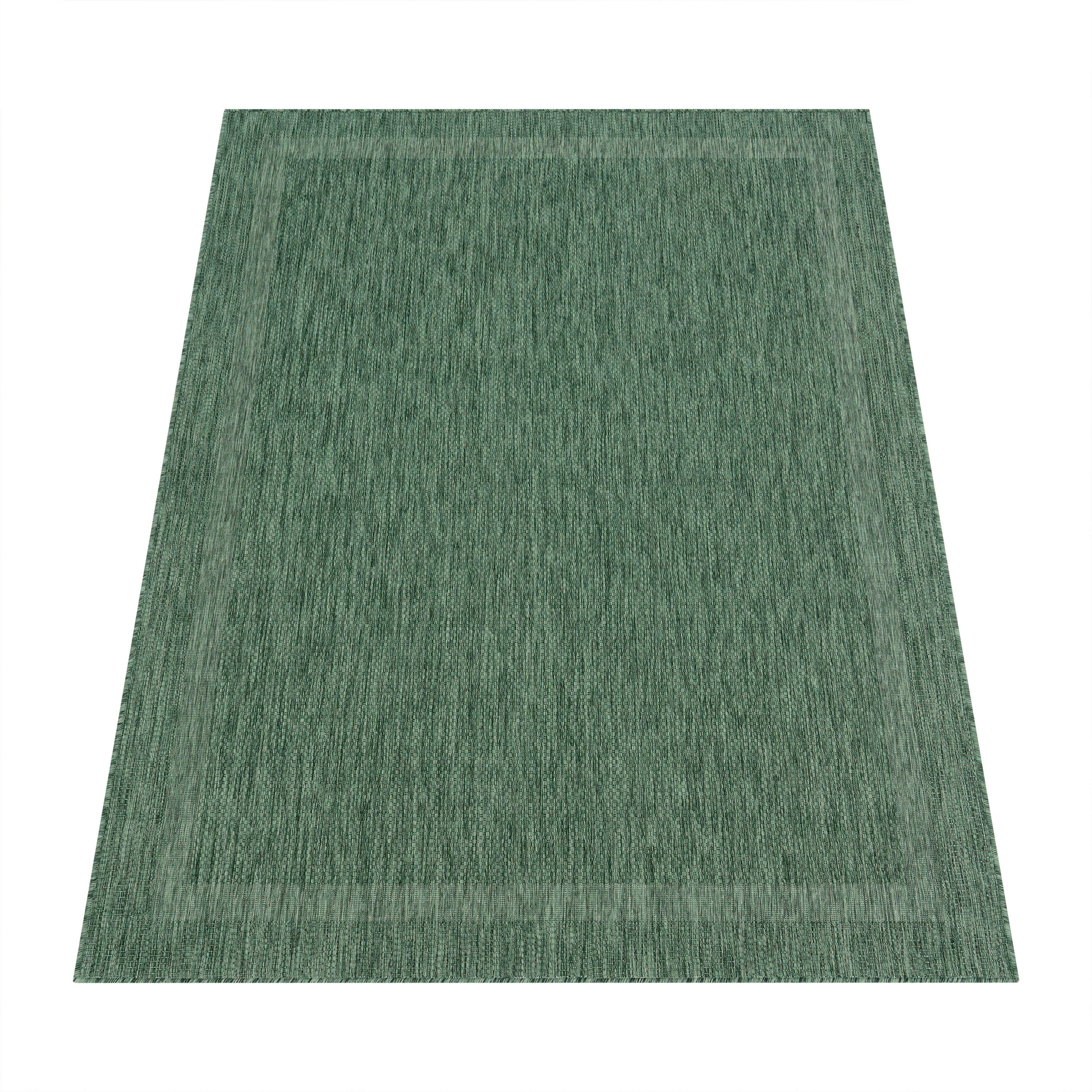 Image of Paco Home Teppich "Roma 272" rechteckig 4 mm Höhe Flachgewebe, meliert, mit dezenter Bordüre, In- und Outdoor geeignet