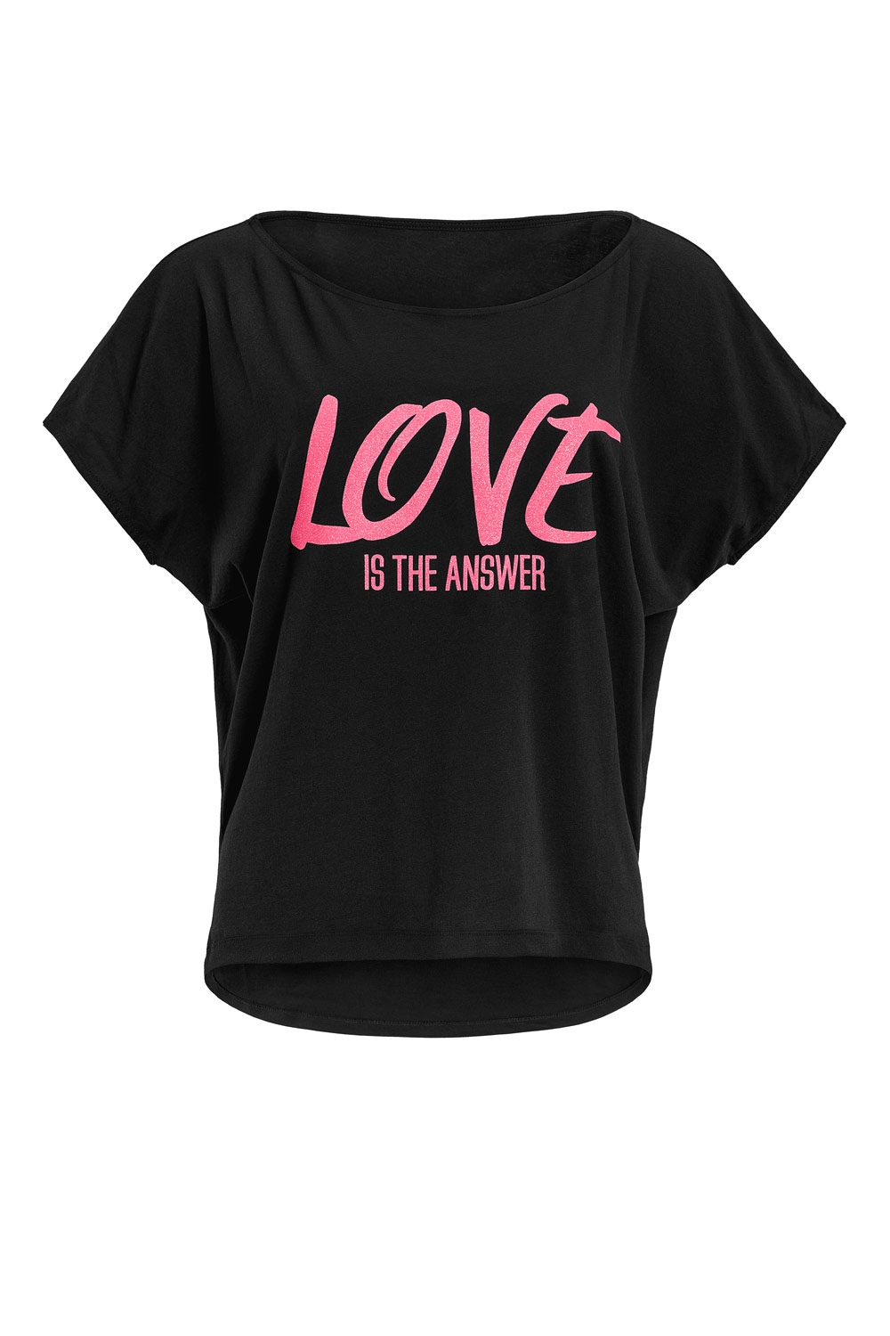 Oversize-Shirt mit bestellen leicht«, Glitzer- Winshape pinkem Aufdruck ultra ♕ versandkostenfrei Neon »MCT002