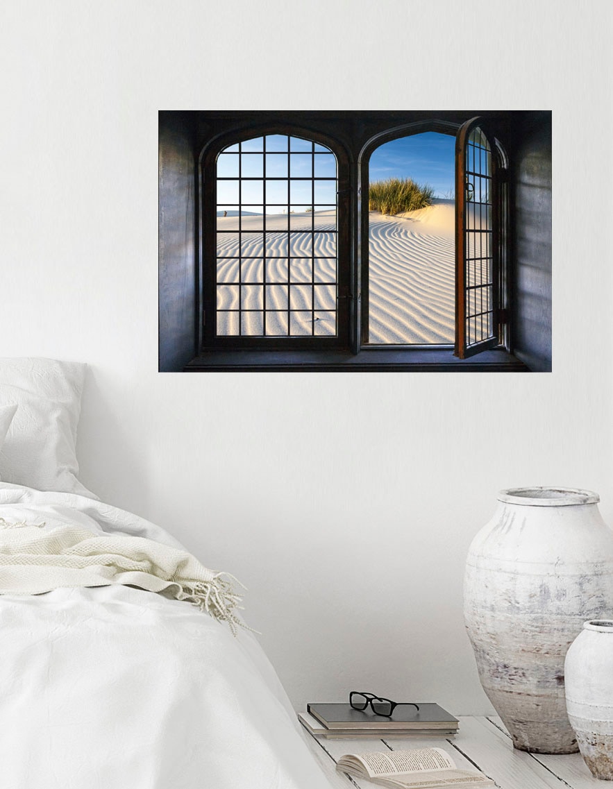 Image of queence Wandsticker "Düne" Wandsticker, Wandbild, selbstklebend, 3D, Fenster