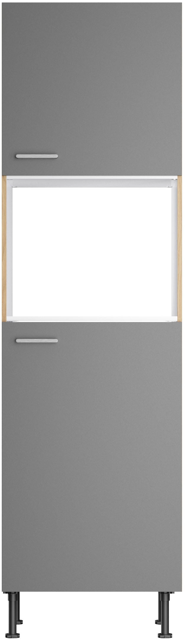 KOCHSTATION Mikrowellenumbauschrank »KS-Lucy« Breite 60 cm, mit 2 Türen, Soft-Close, höhenverstellbare Füsse