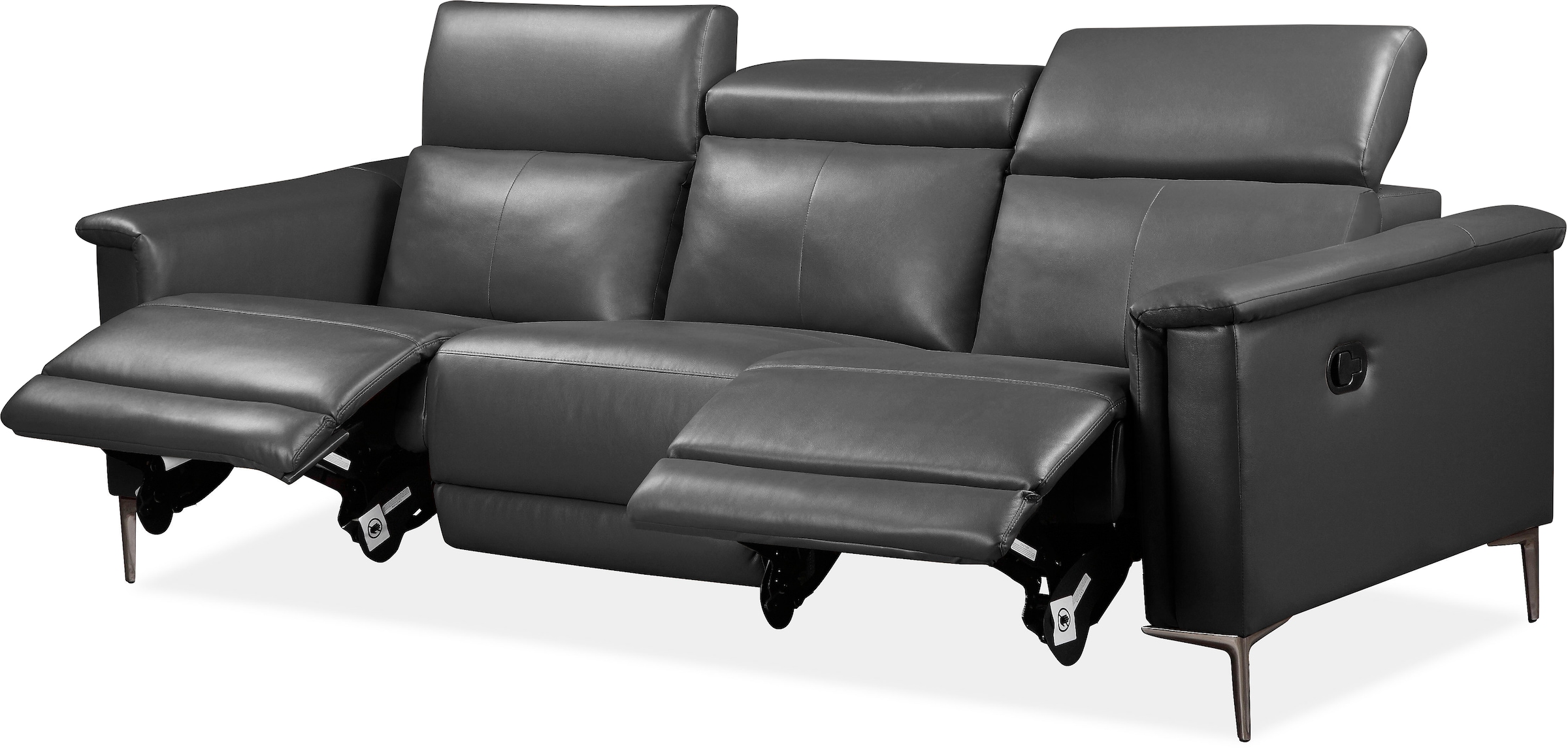 GOODproduct 3-Sitzer »LUND B: 222 cm - OTTO. Verlässliche Qualität. Mit Relaxfunktion« in 2 Sitzen (links/rechts), manuell/elektrisch (USB-C), Kopfteilverst.