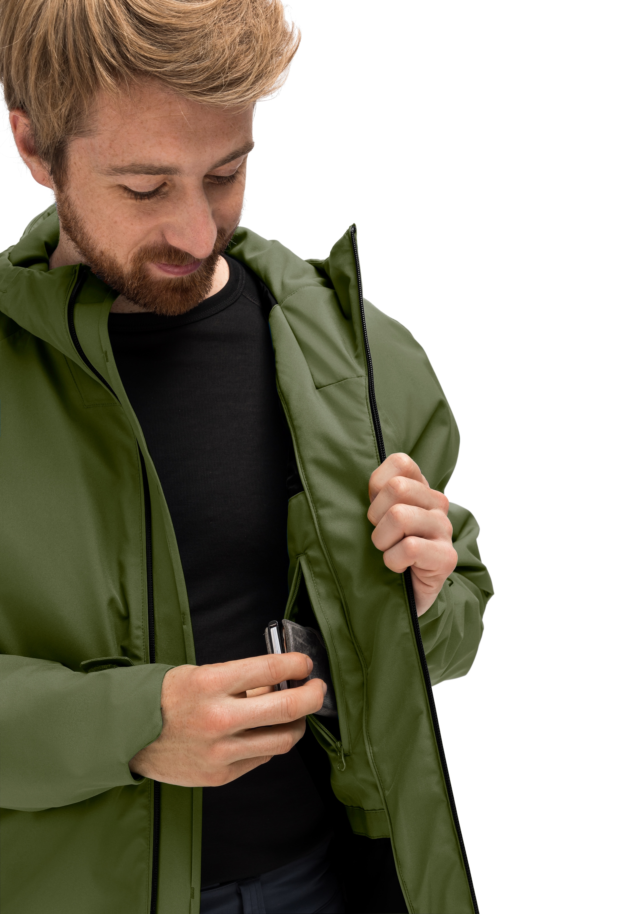 Maier Sports Outdoorjacke »Solo Tipo M«, Herren Jacke, atmungsaktiv wasserdicht, Regenjacke mit Kapuze