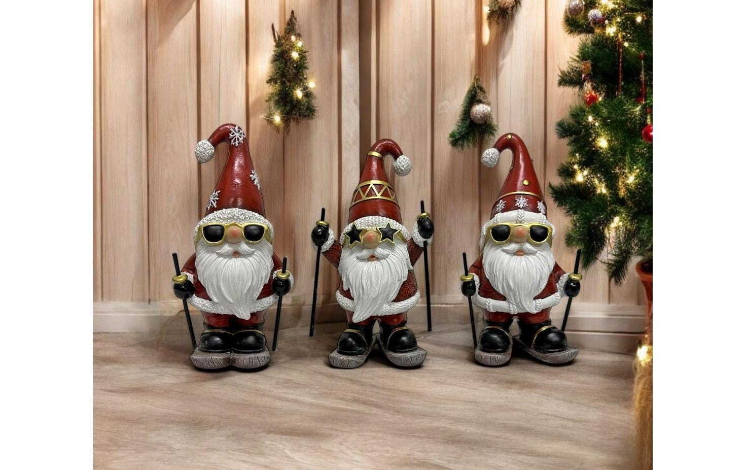   Weihnachtsfigur »Dameco Santa auf Ski 3-er Set«
