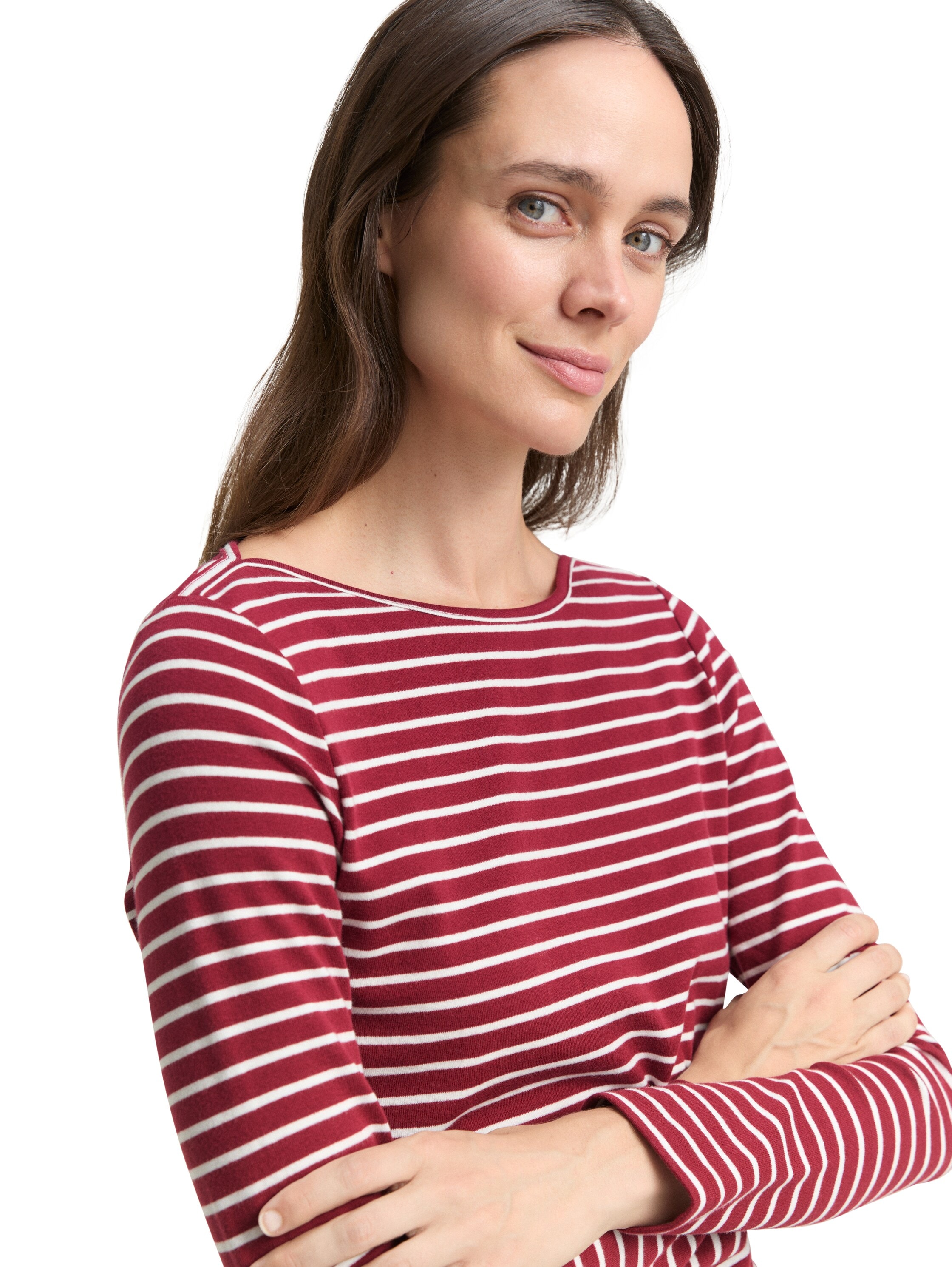 TOM TAILOR T-shirt à manches longues mit Streifen Muster