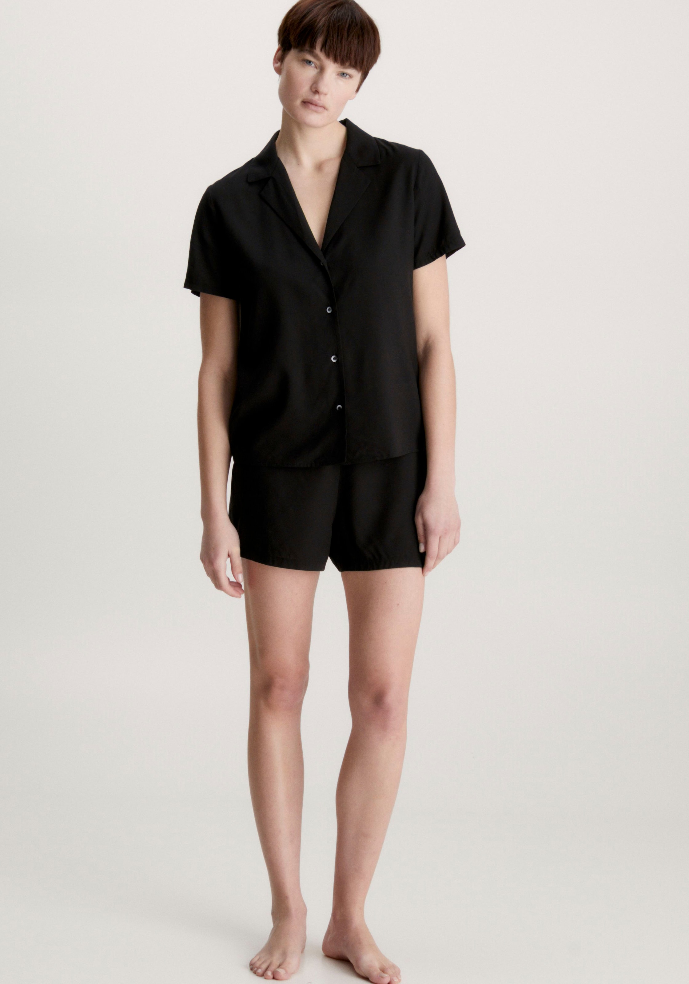 Calvin Klein Underwear Pyjama »S/S SHORT SET«, (Set, 2 tlg.), mit Hemdbluse