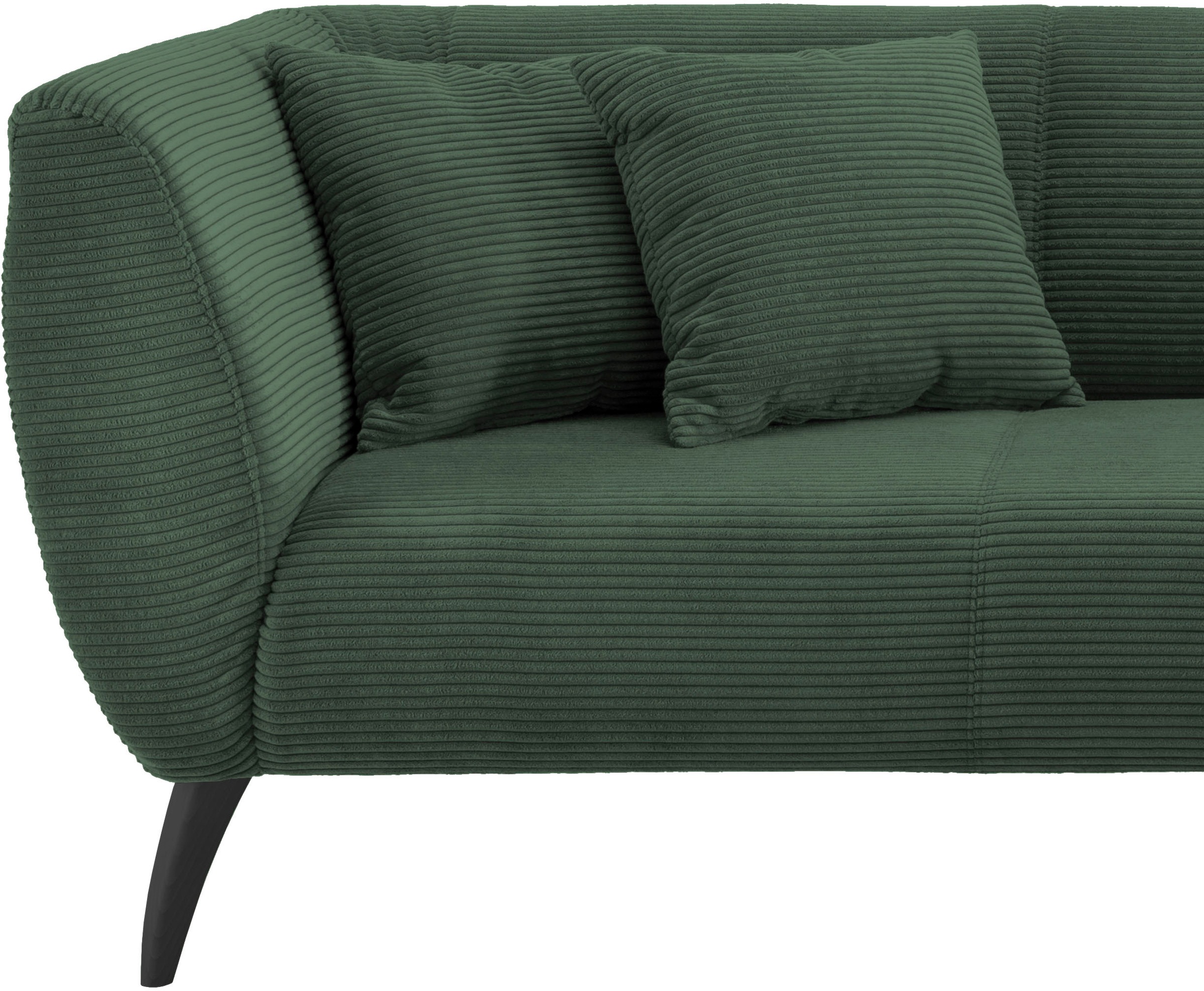 INOSIGN Ecksofa »Colori L-Form«, Holzfussfarbe wählbar, inkl. 4x Zierkissen