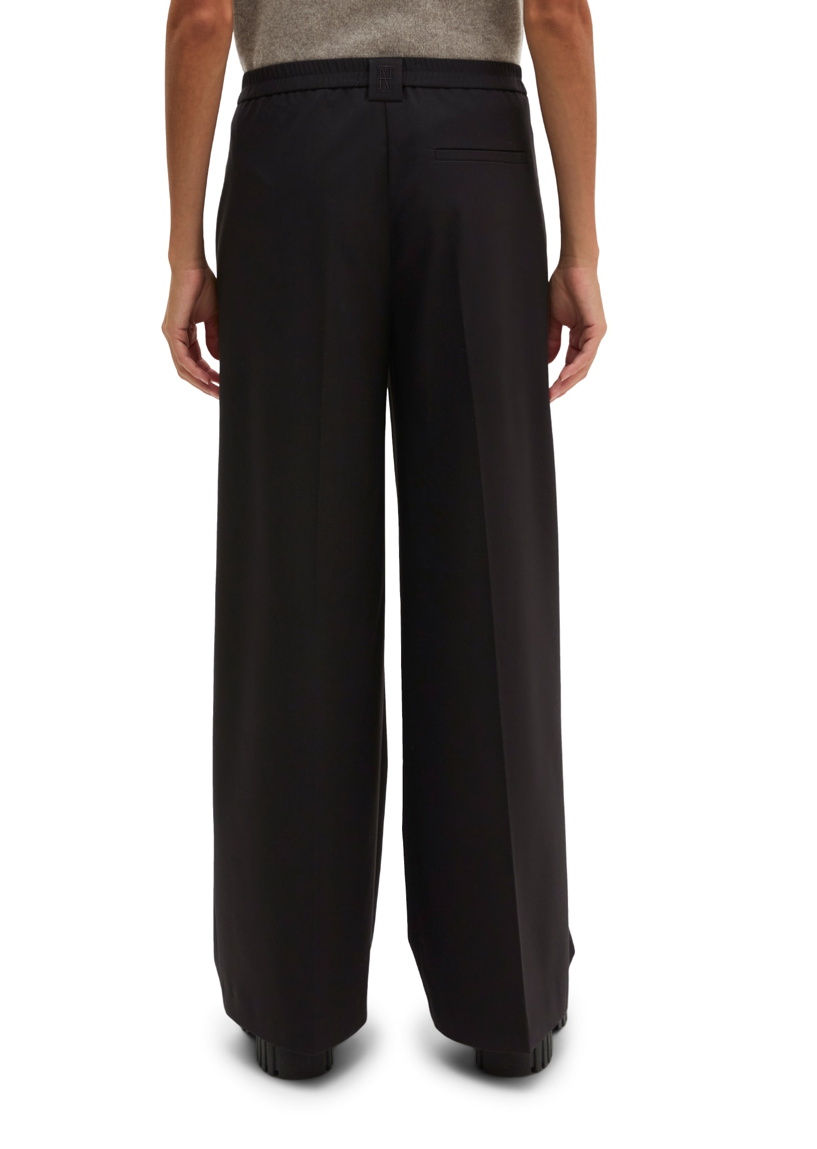 Marc O'Polo Pantalon en tissu »MARGO WIDE«  aspect laine, coupe large