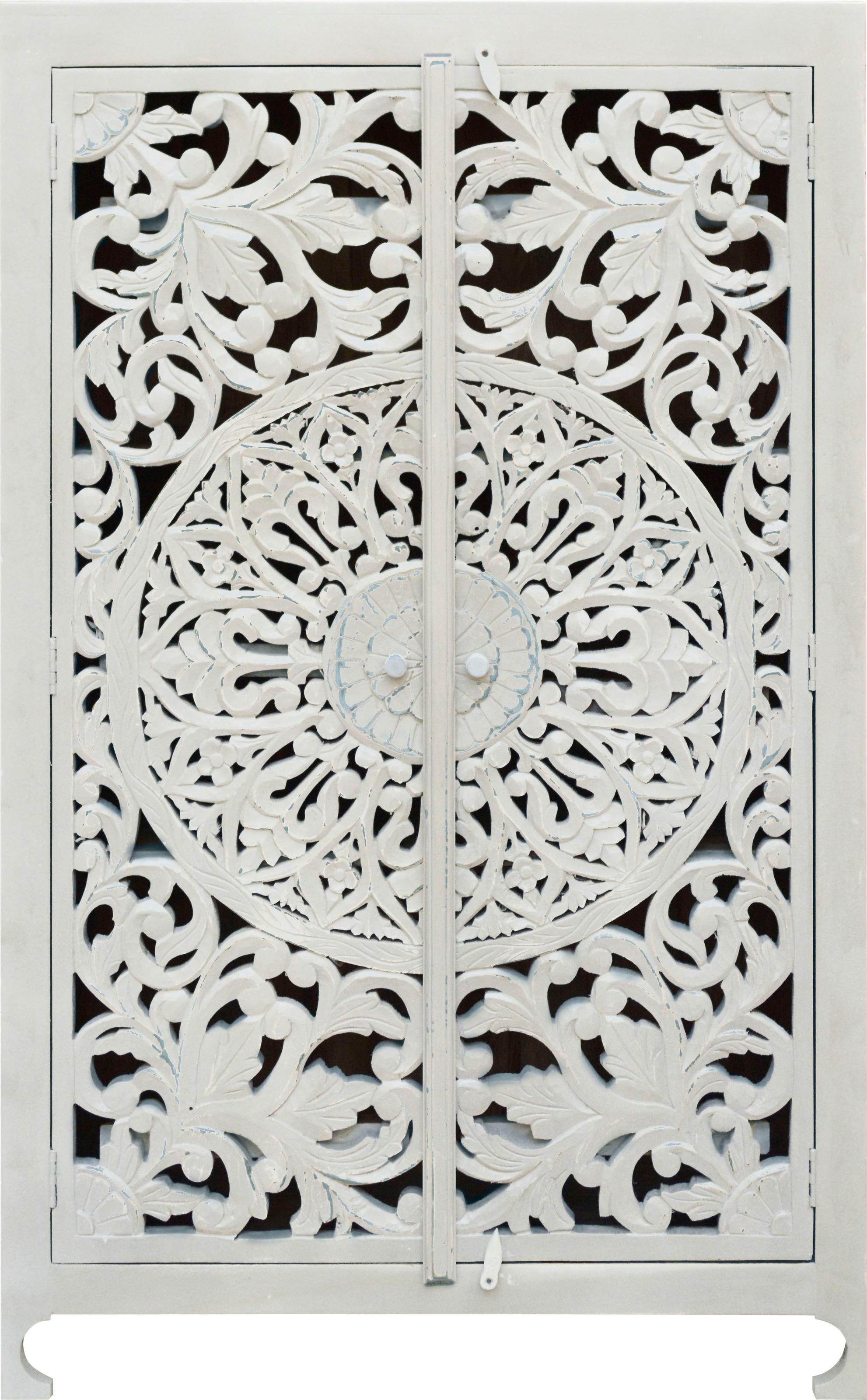 Image of GOODproduct Stauraumschrank "Kenmare" Mangoholz, dekorative Schnitzereien, Breite 100 cm