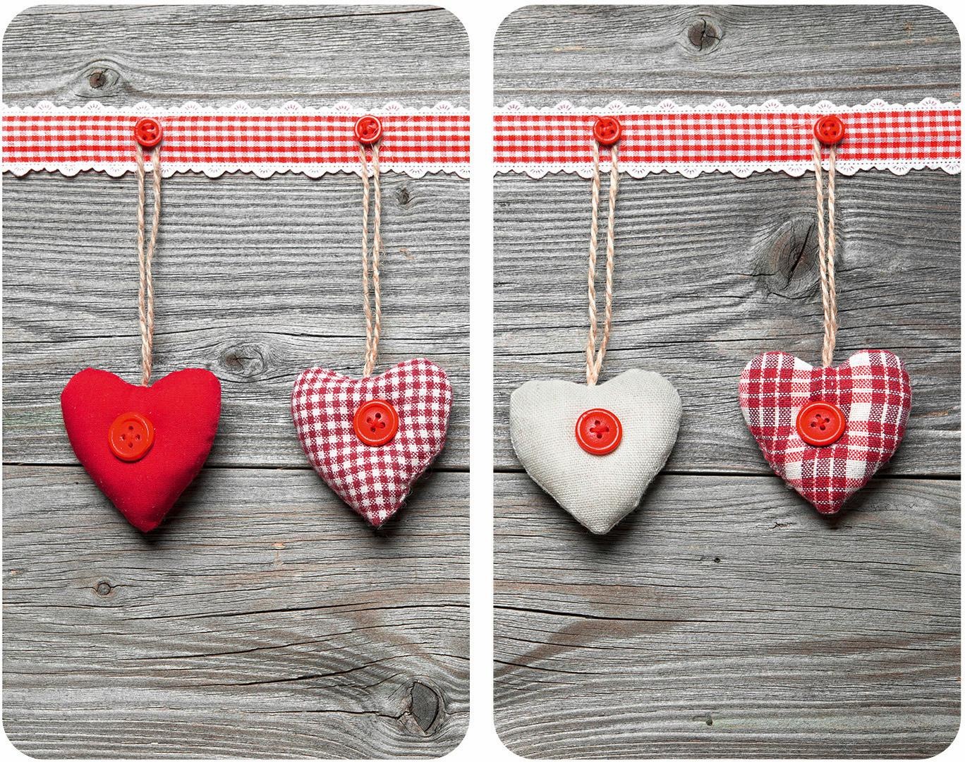 Image of WENKO Herd-Abdeckplatte »Herzen«, (Set, 2 tlg.), rutschfesten Spezialfüsse bei Ackermann Versand Schweiz