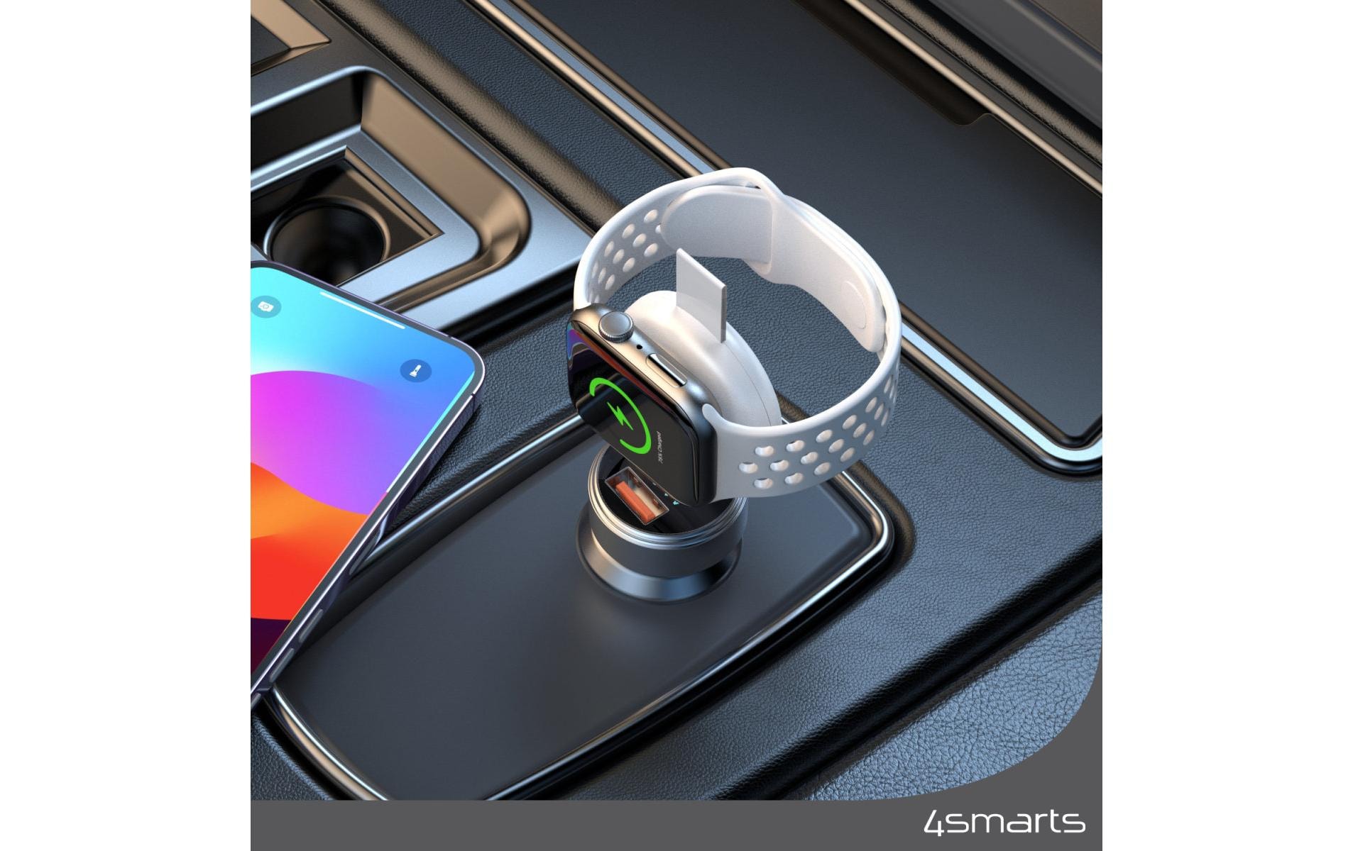 4smarts USB-Kabel »Apple Watch Charger QI2.0 Silberfarben«