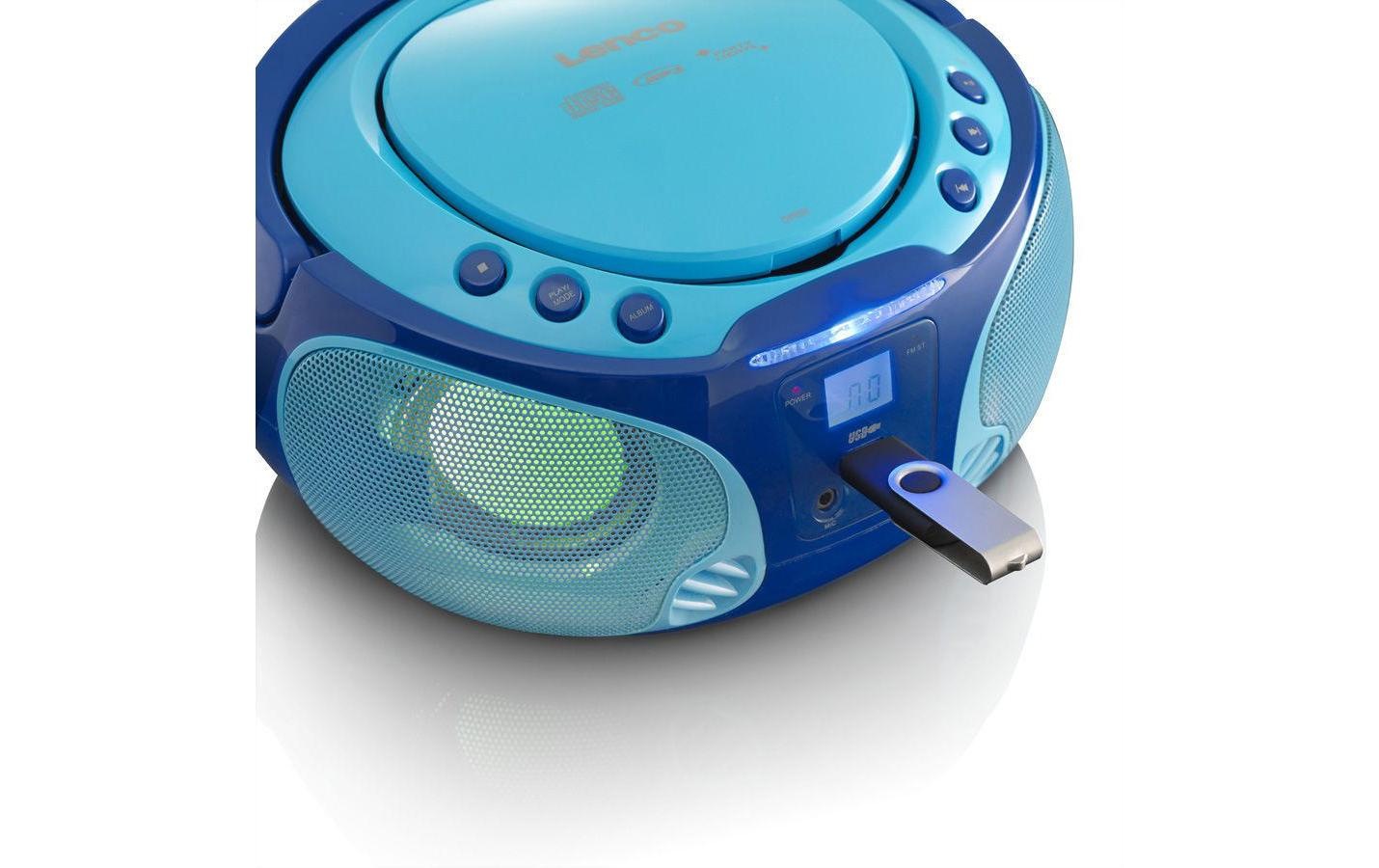 Lenco Radio »Portable Radio/CD-Player SCD-650 Blau«, (CD FM-Tuner)