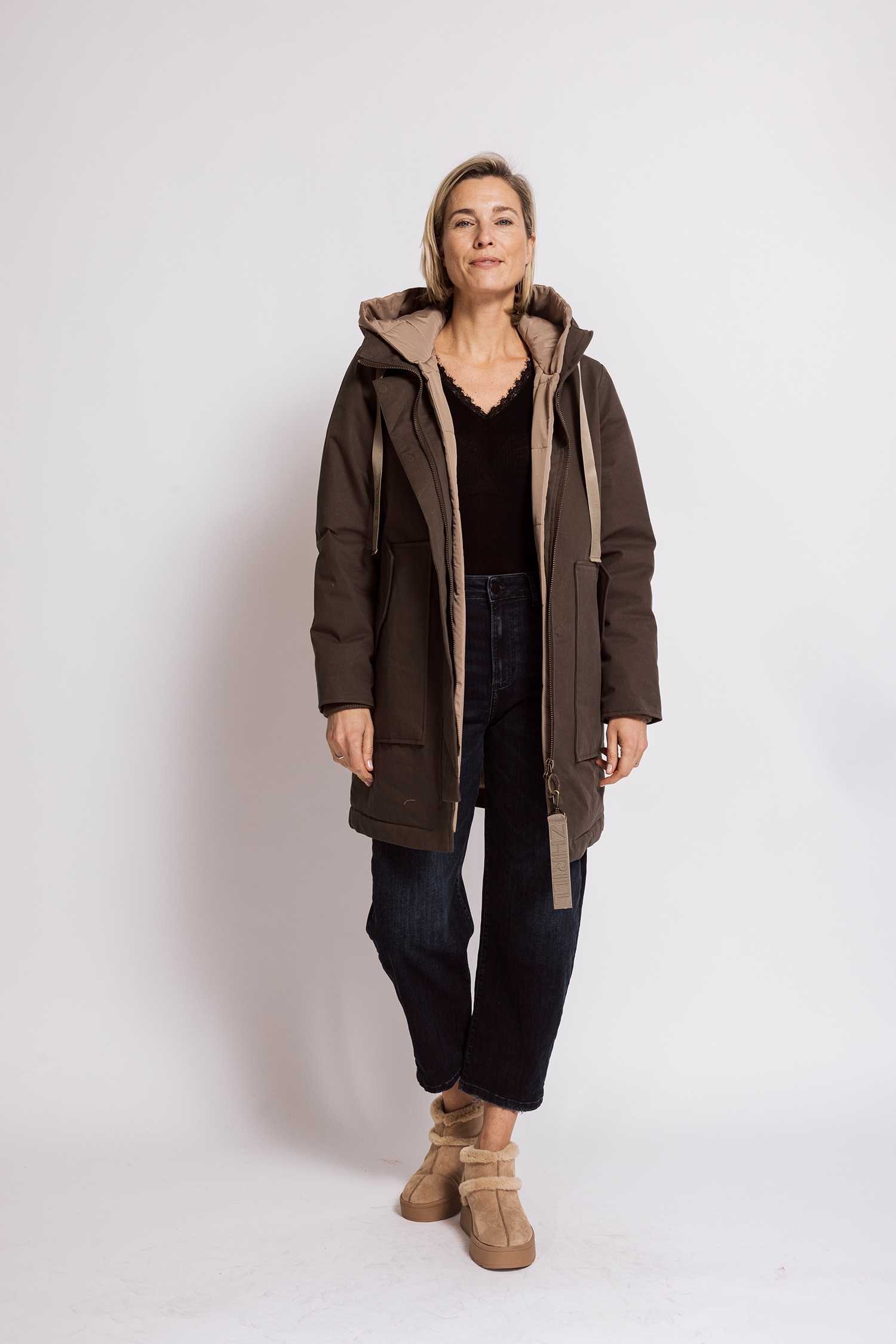 Zhrill Parka »ISOKE« sans capuche mit Kapuze / Casual Passform, aus Baumwollmischung und Lyocell