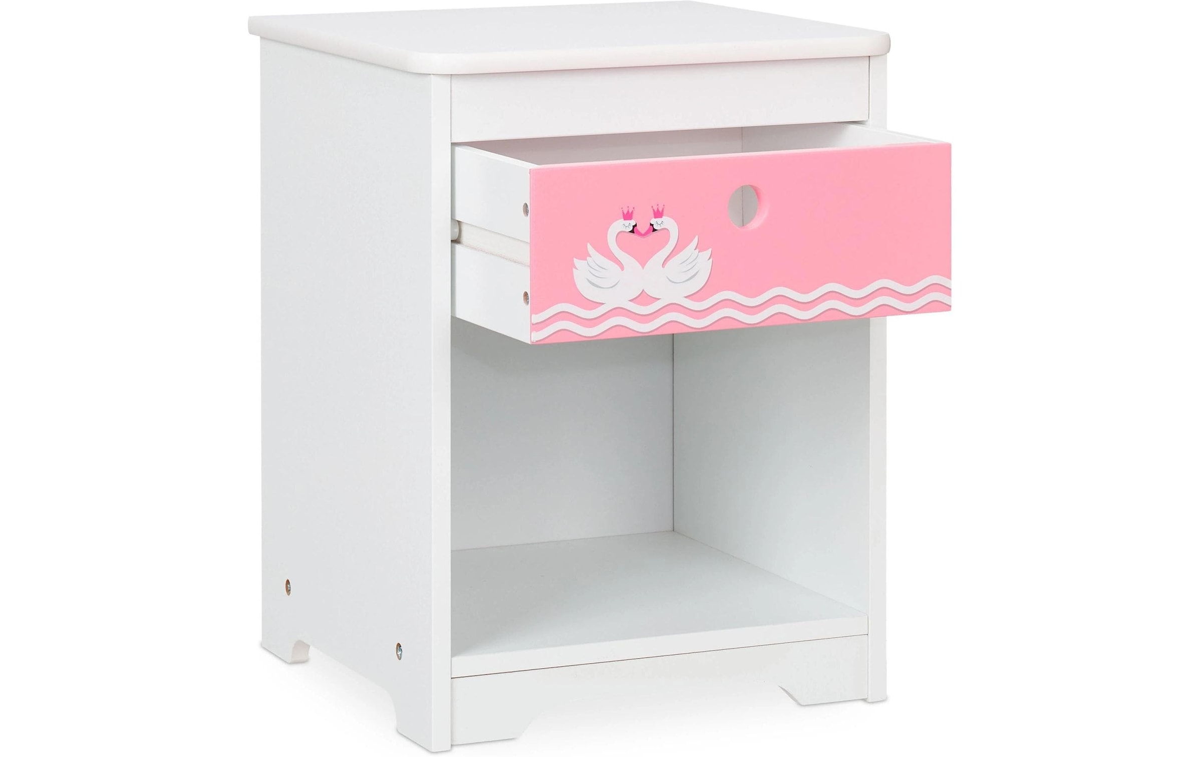 relaxdays Nachttisch »für Kinder Schwan 32 x 41 cm«