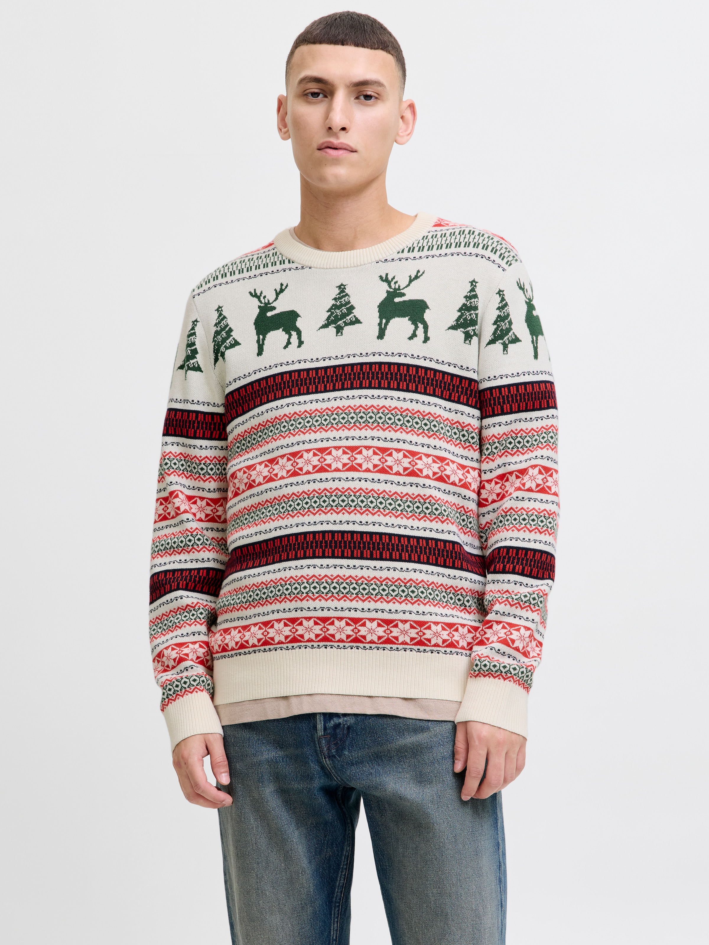 Image of Jack & Jones Strickpullover "JJXMAS NOEL KNIT CREW NECK"