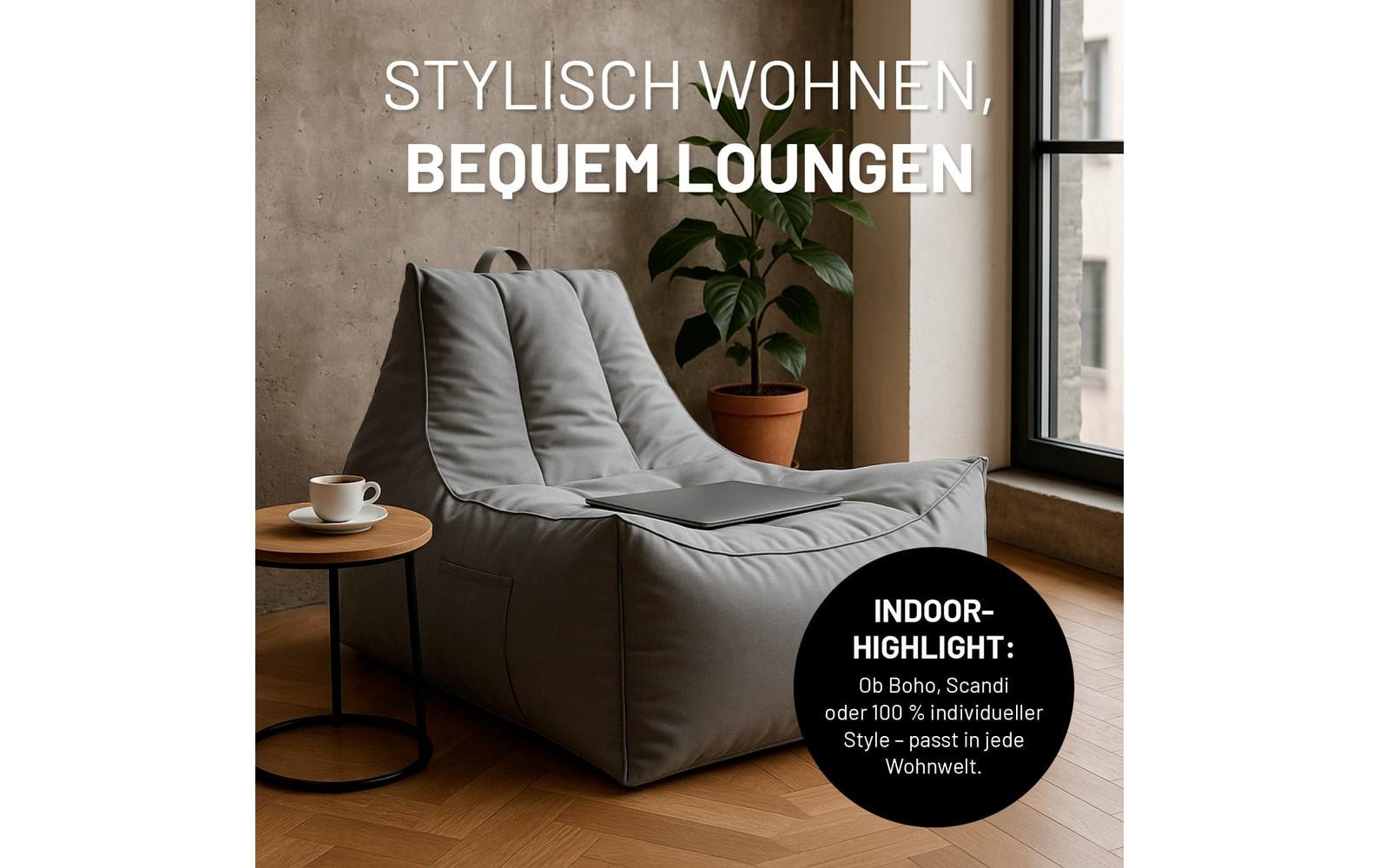 Lumaland Sitzsack »Lounge mit Flaschenhalter 380 l«