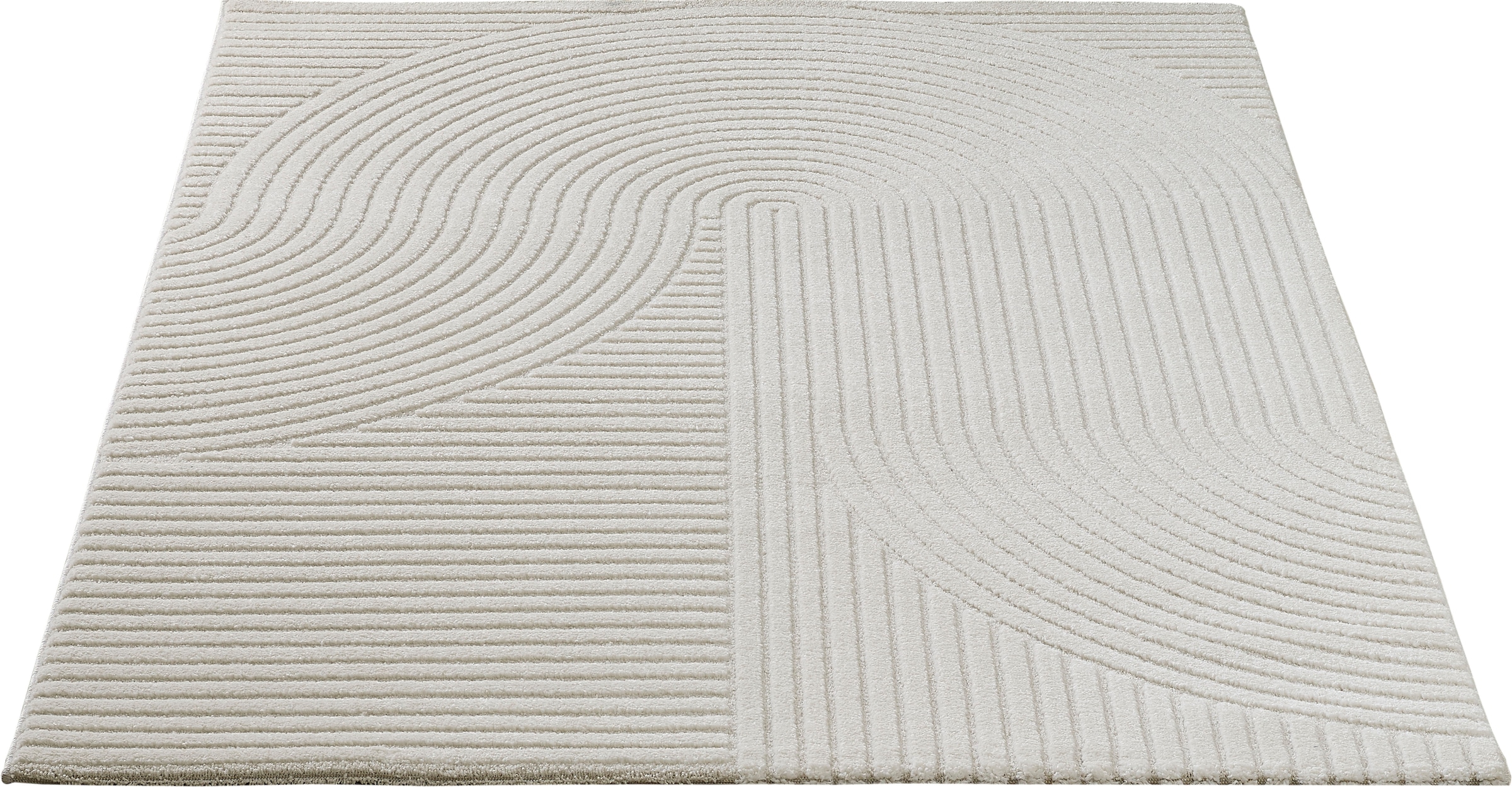 merinos Teppich »Elio«, rechteckig, 16 mm Höhe, moderner Kurzflor Teppich mit Hoch-Tief-Effekt, 3D Effekt