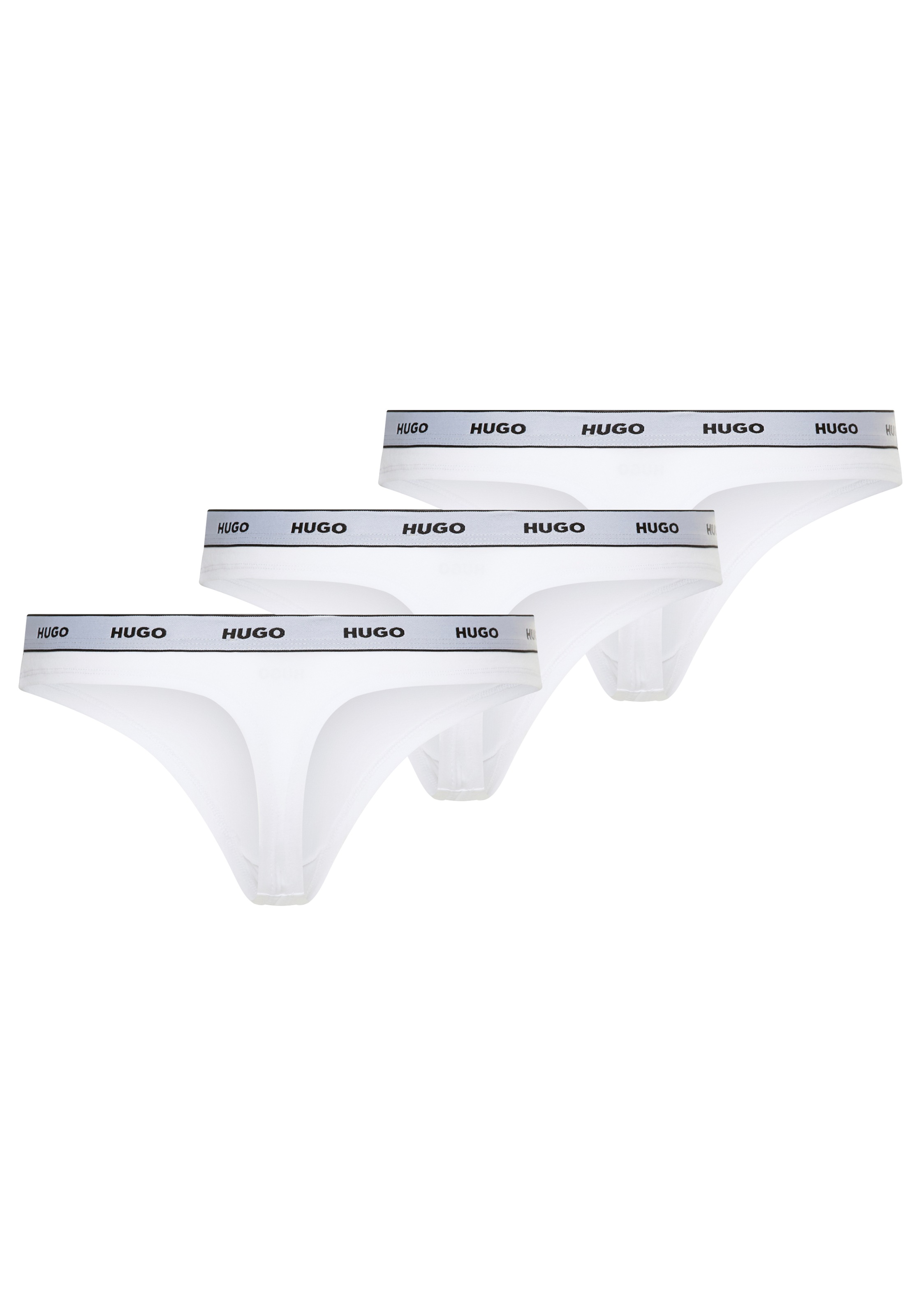 HUGO Underwear String »TRIPLET THONG STRIPE« elastischer Bund mit Logo, enganliegend