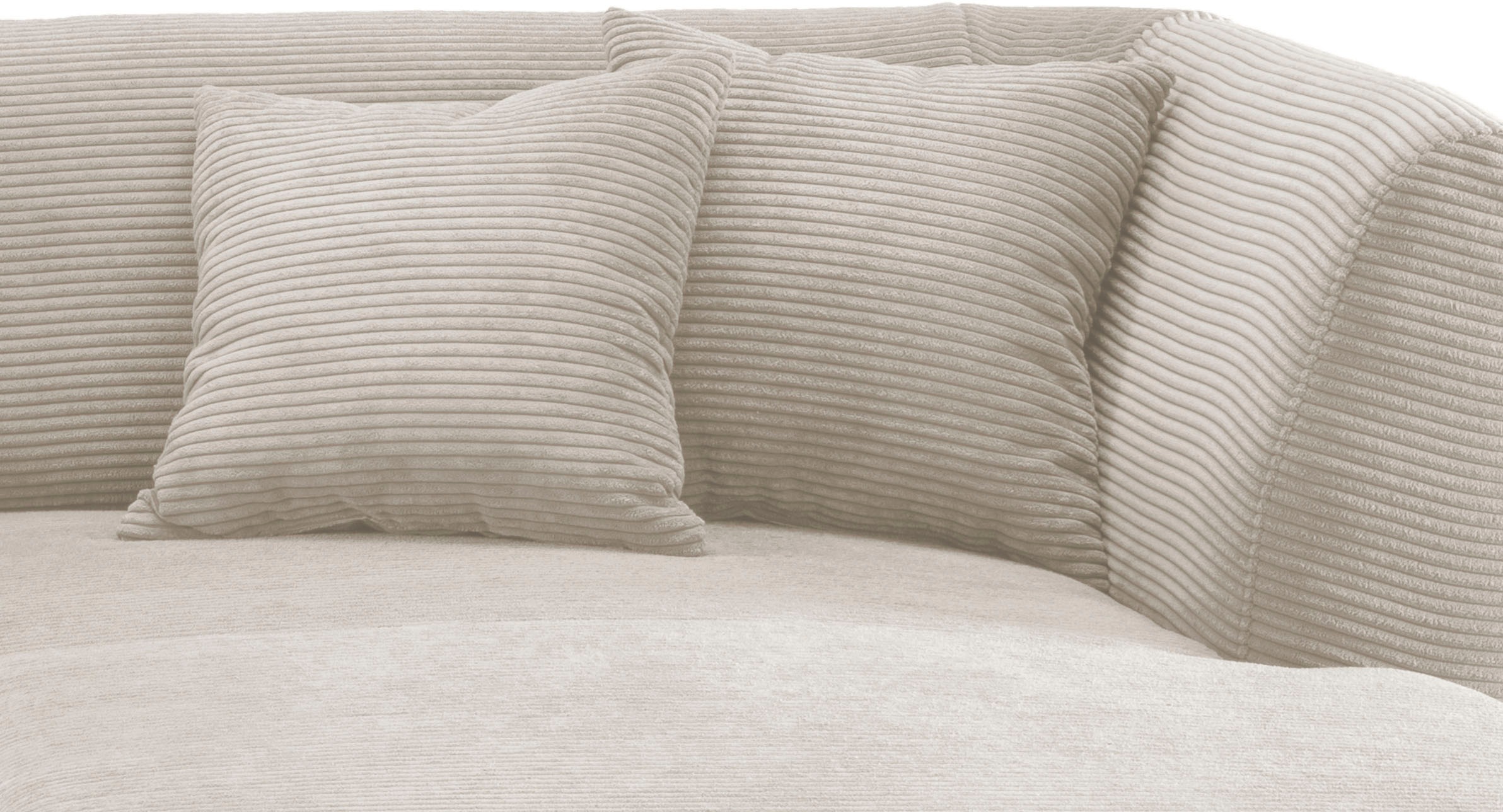 INOSIGN Ecksofa »Colori L-Form«, Holzfussfarbe wählbar, inkl. 4x Zierkissen