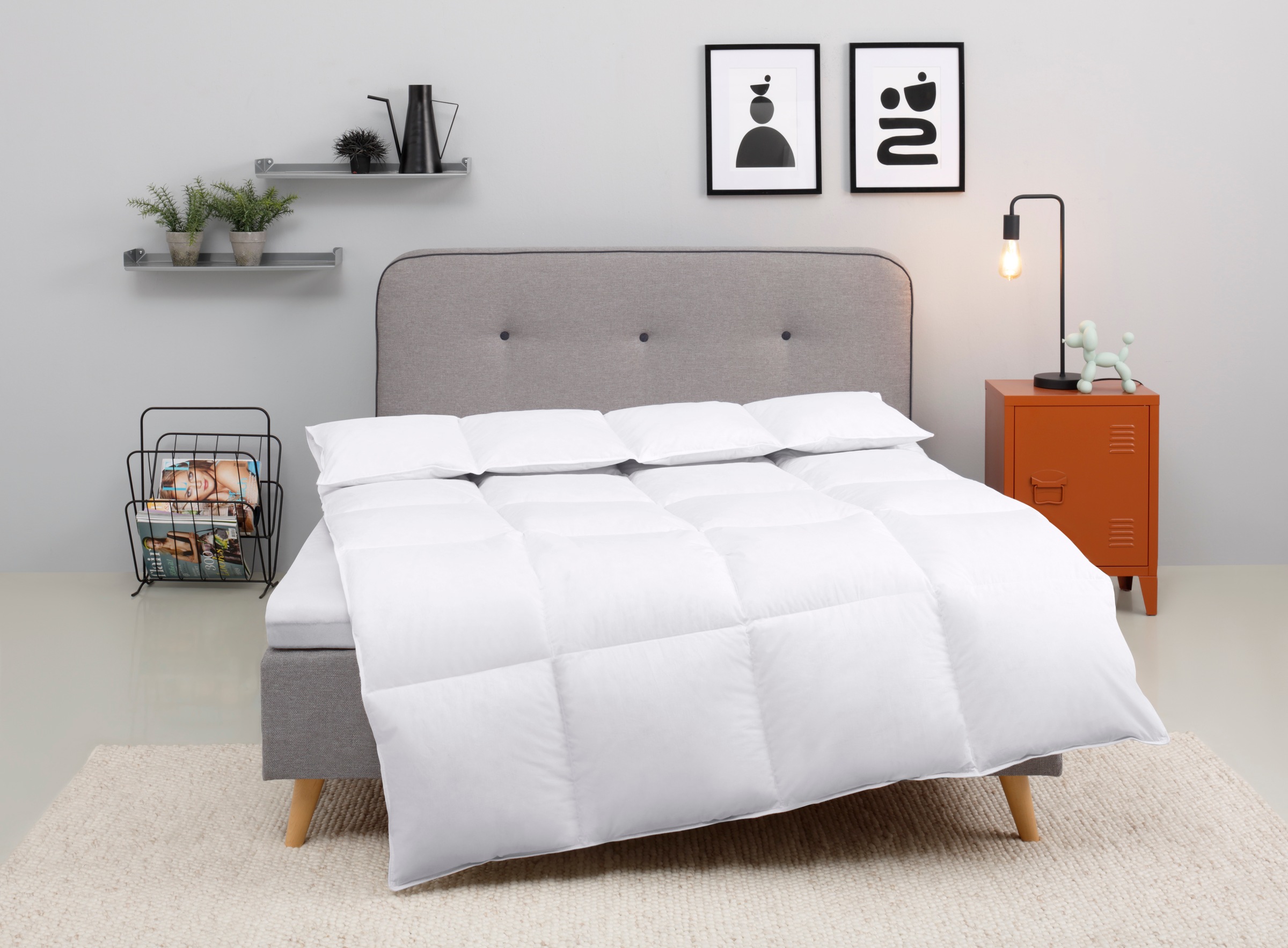 Image of GOODproduct Daunenbettdecke "Covino, Bettdecke 135x200 cm, 155x220 cm" warm Füllung 60% Daunen & 40% Federn 1 Stk. tlg. Bettdecke Sommer, Winter, Made in Germany