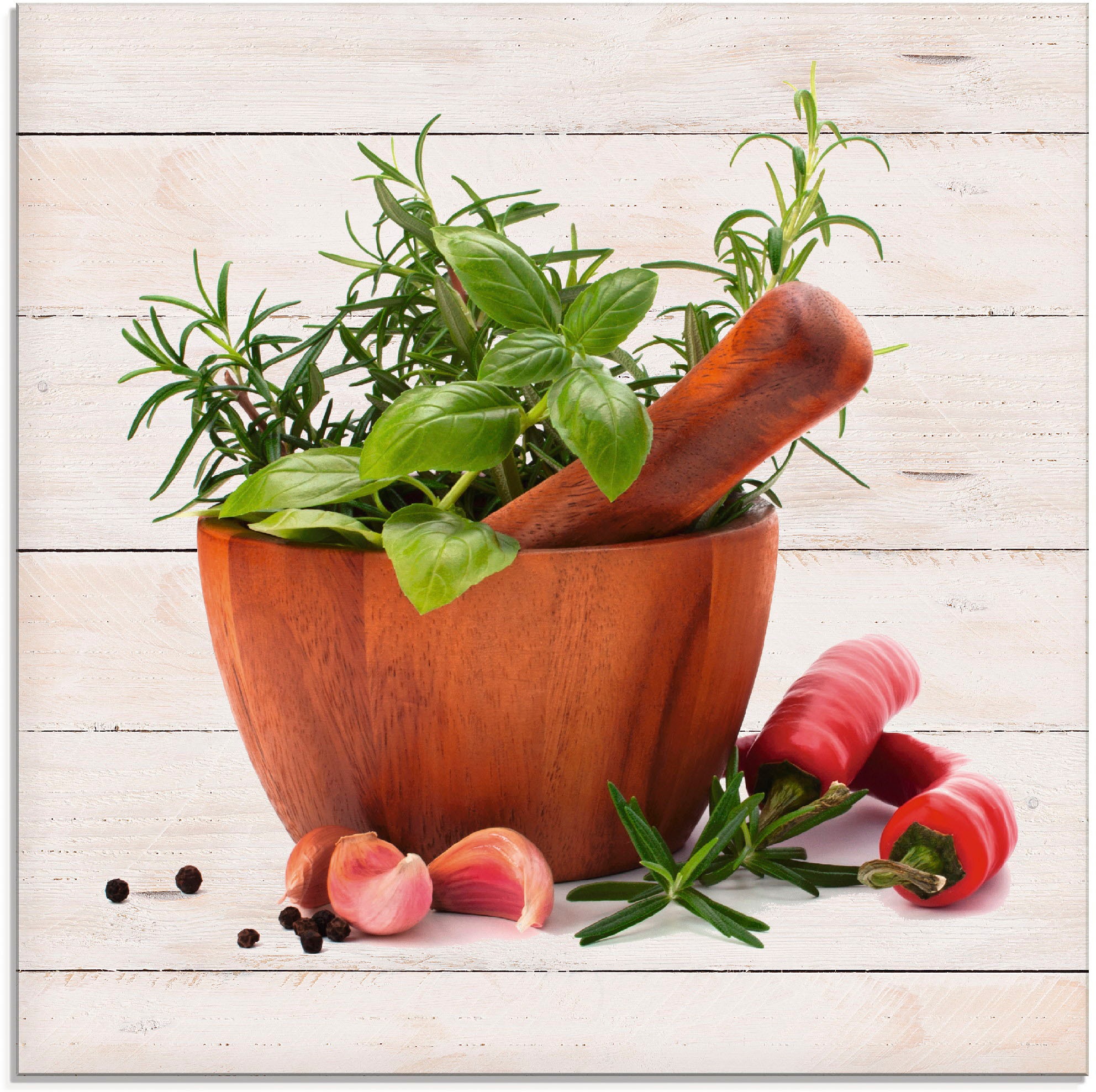 Image of Artland Glasbild »Frische Kräuter und Gewürze«, Arrangements, (1 St.) bei Ackermann Versand Schweiz