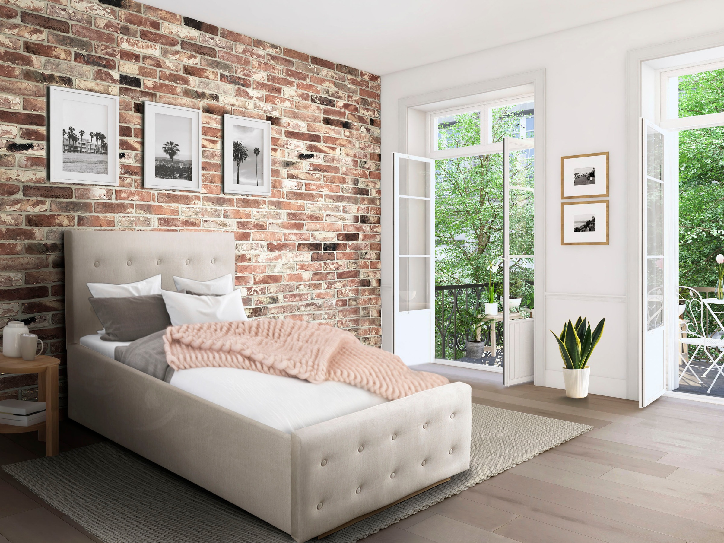 Image of Home affaire Polsterbett »Vaine«, Knopfheftung in dick gepolstertem, weichem Kopf- und Fussteil, in 5 Breiten, auch in Länge 220 cm, incl. Roll-Lattenrost bei Ackermann Versand Schweiz