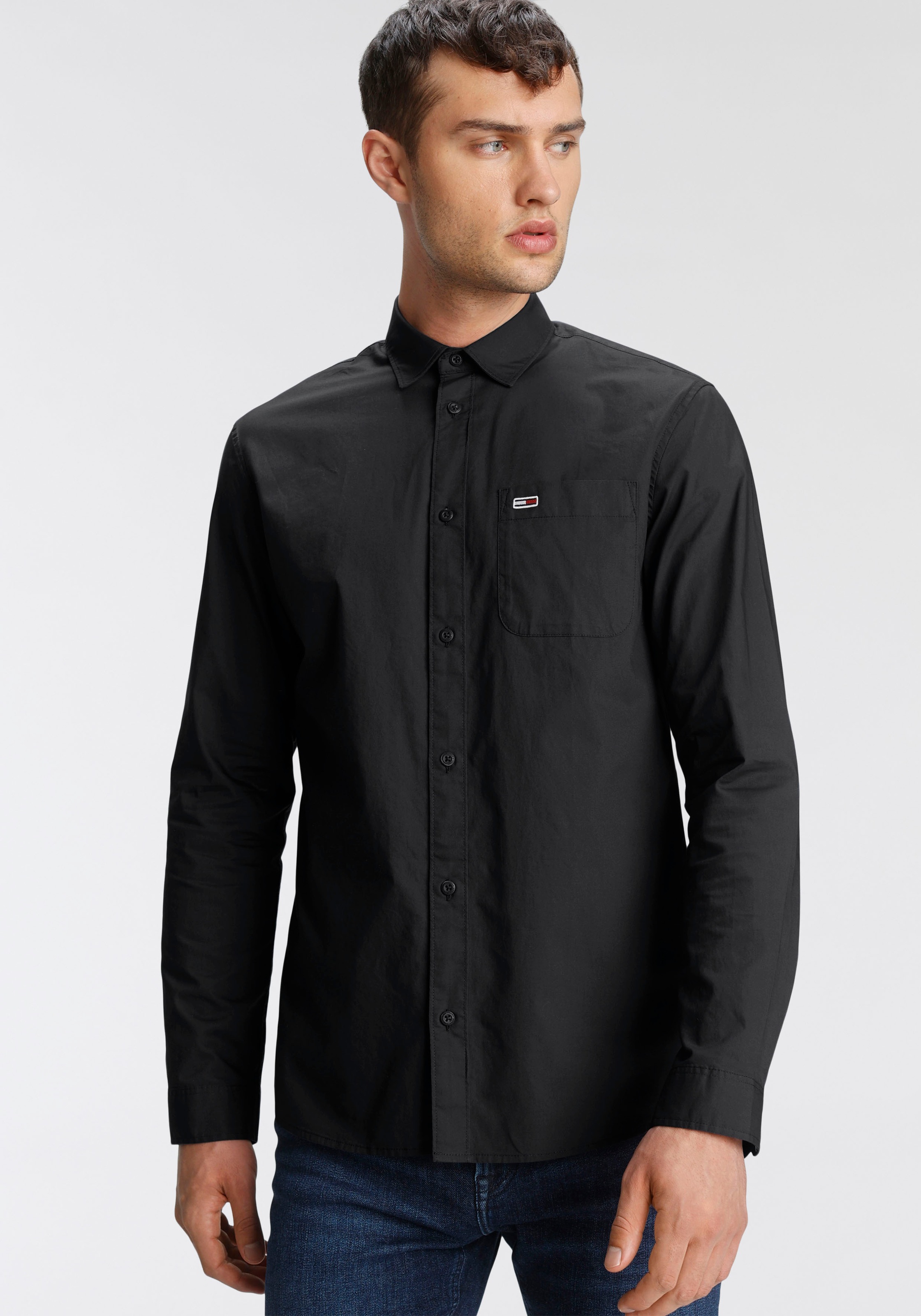 Image of Tommy Jeans Langarmhemd »TJM ESSENTIAL POPLIN SHIRT« bei Ackermann Versand Schweiz