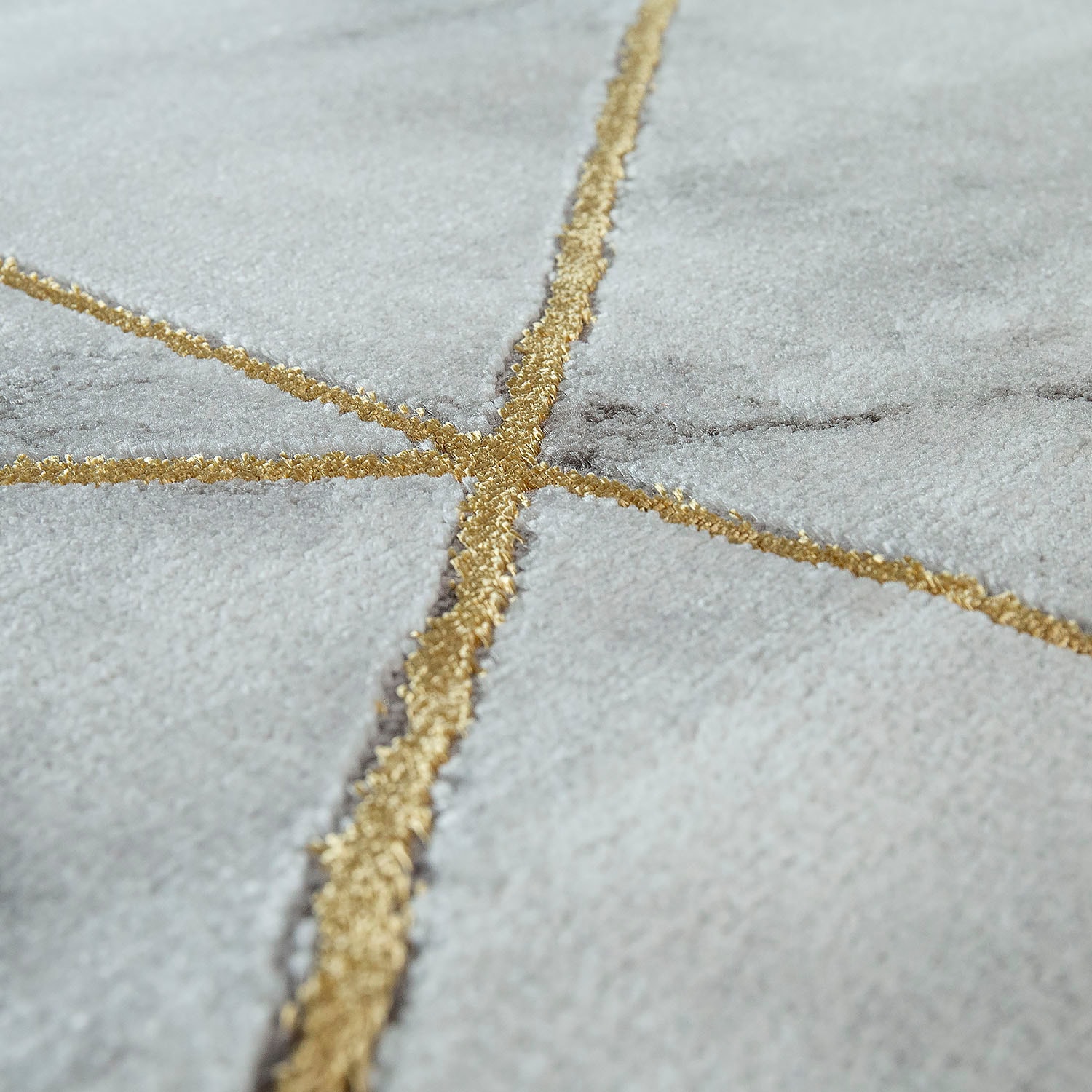 Paco Home Teppich »Kraft 523«, rechteckig, 16 mm Höhe, Kurzflor, edles Marmor Design, mit gold- oder silberfarbenen Akzenten