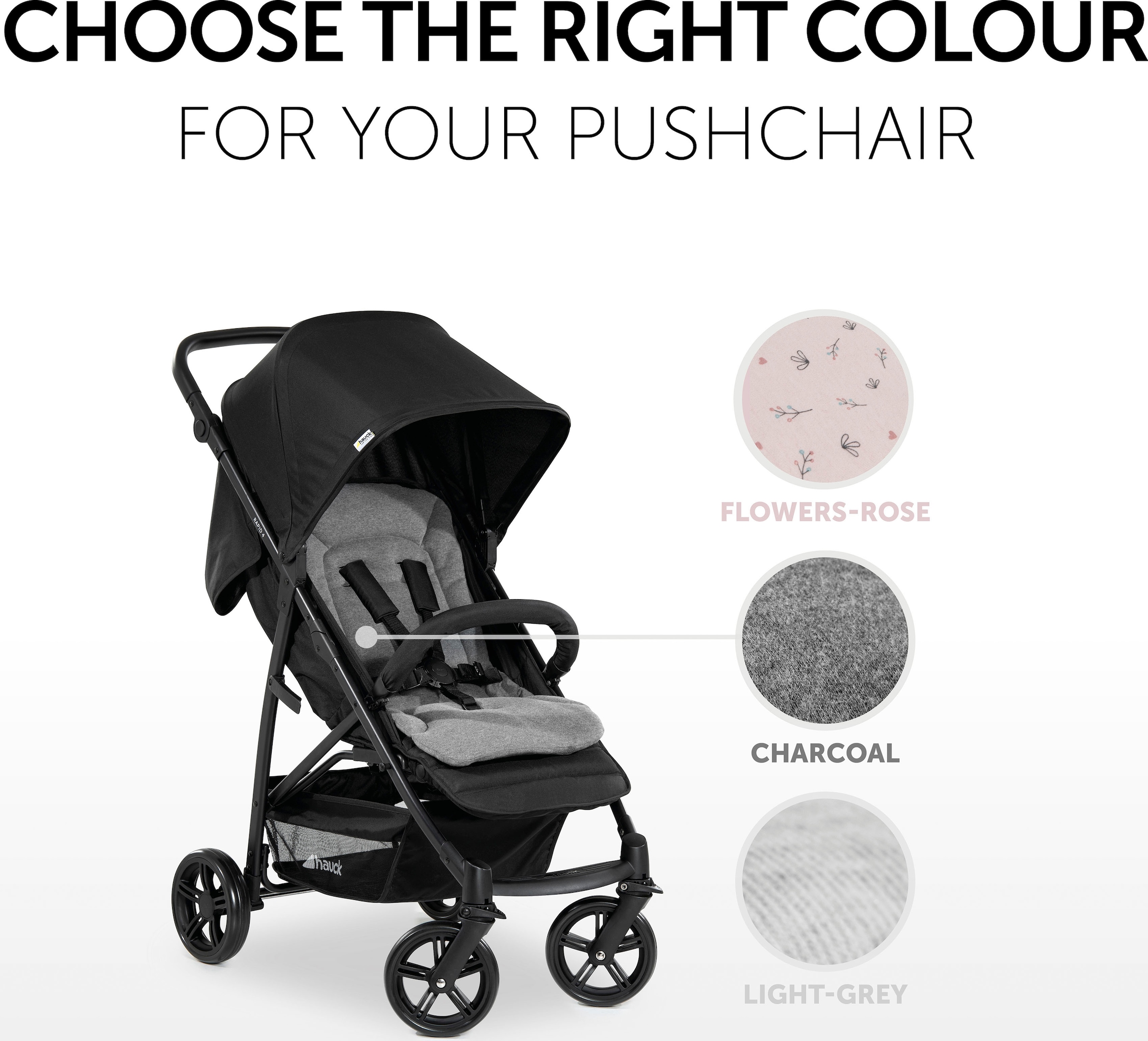 Hauck Kinderwagen-Sitzauflage »Seat Liner, charcoal« auch für Buggys geeignet