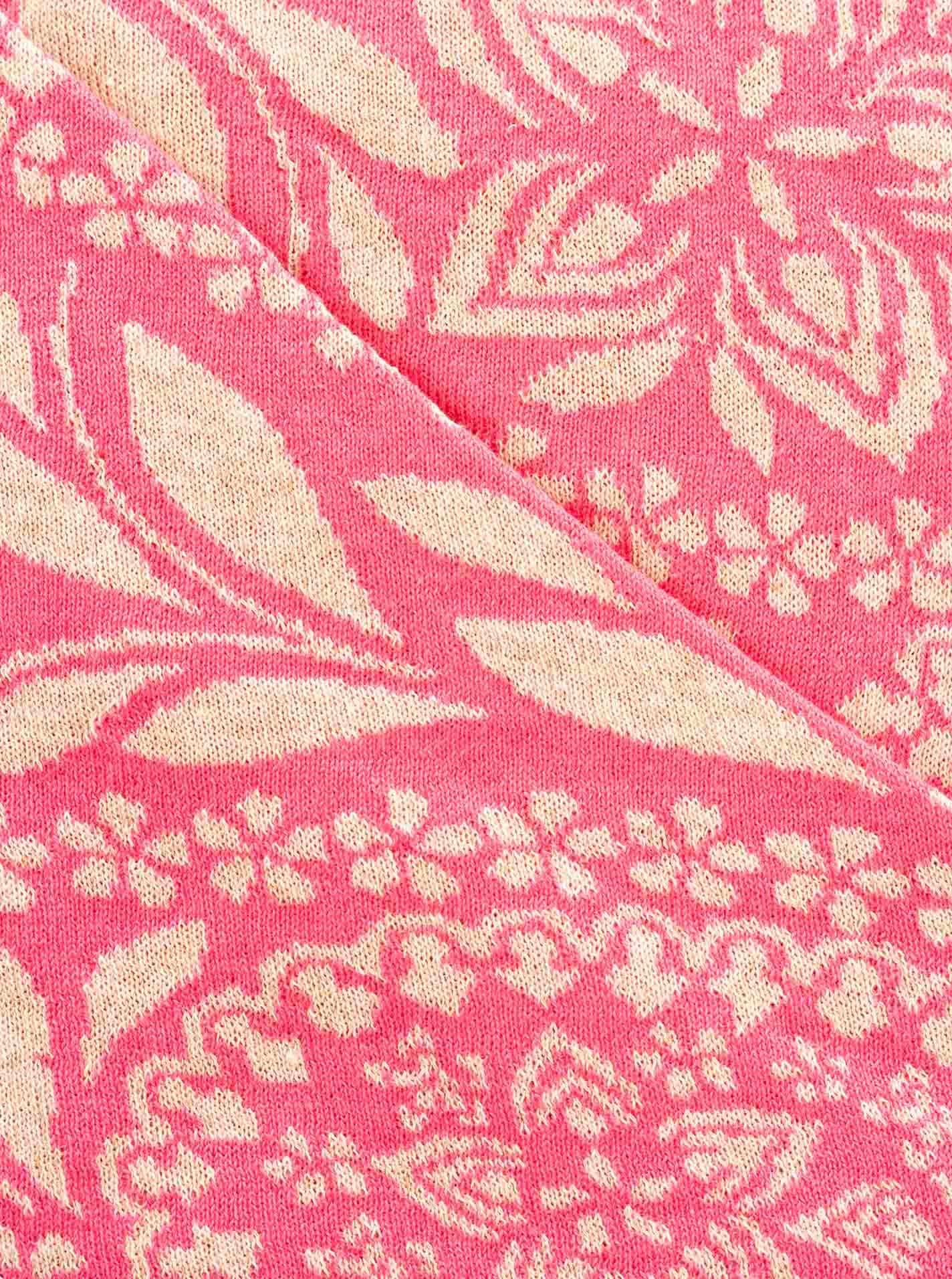 Zwillingsherz Foulard triangulaire »"Paisley Blätter"« Motif floral, superbe accessoire, polyvalent