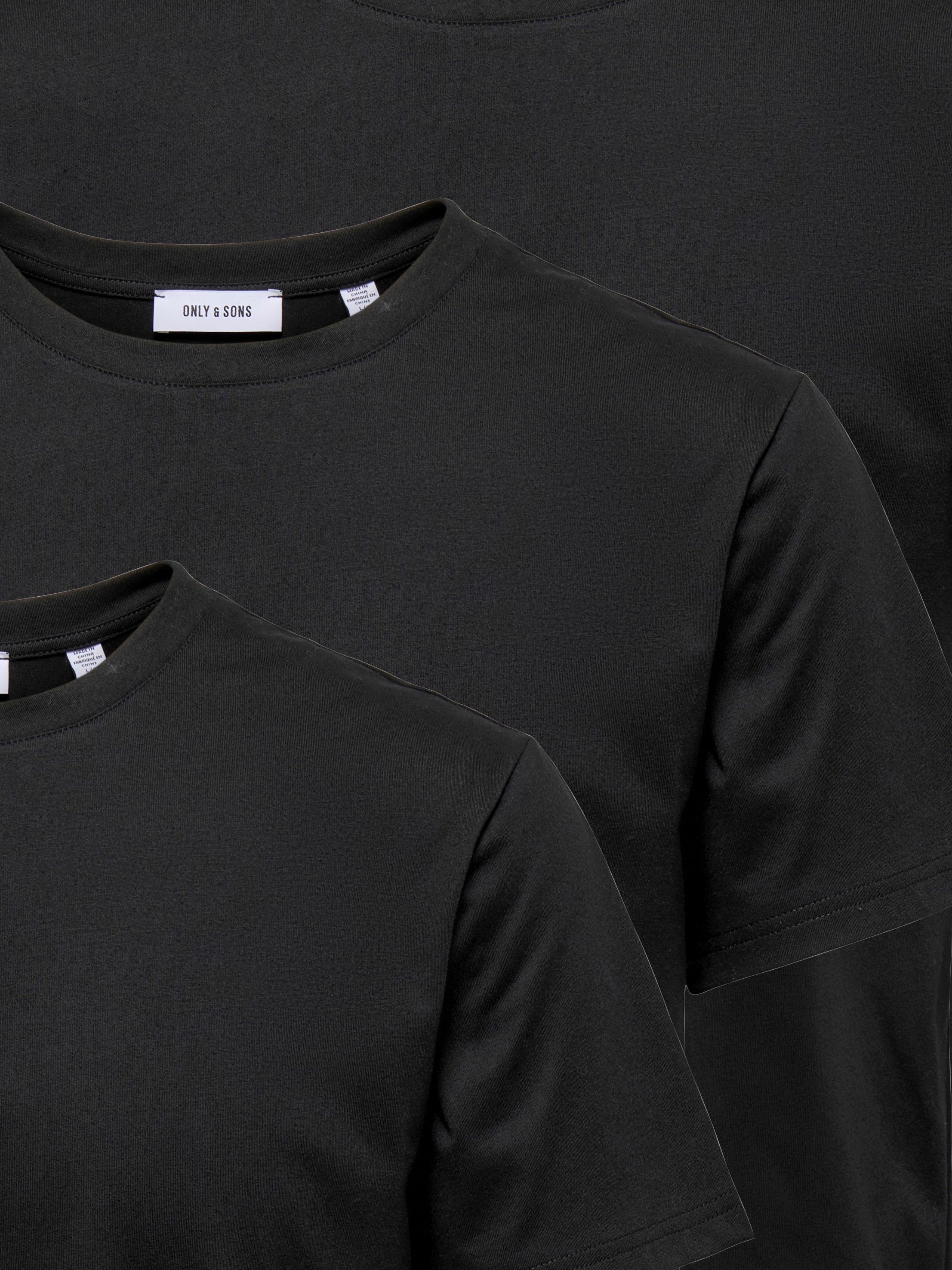 ONLY & SONS Shirt à col rond »ONSJEFF LONGY SS TEE 5-PACK OTL« Packung, 5