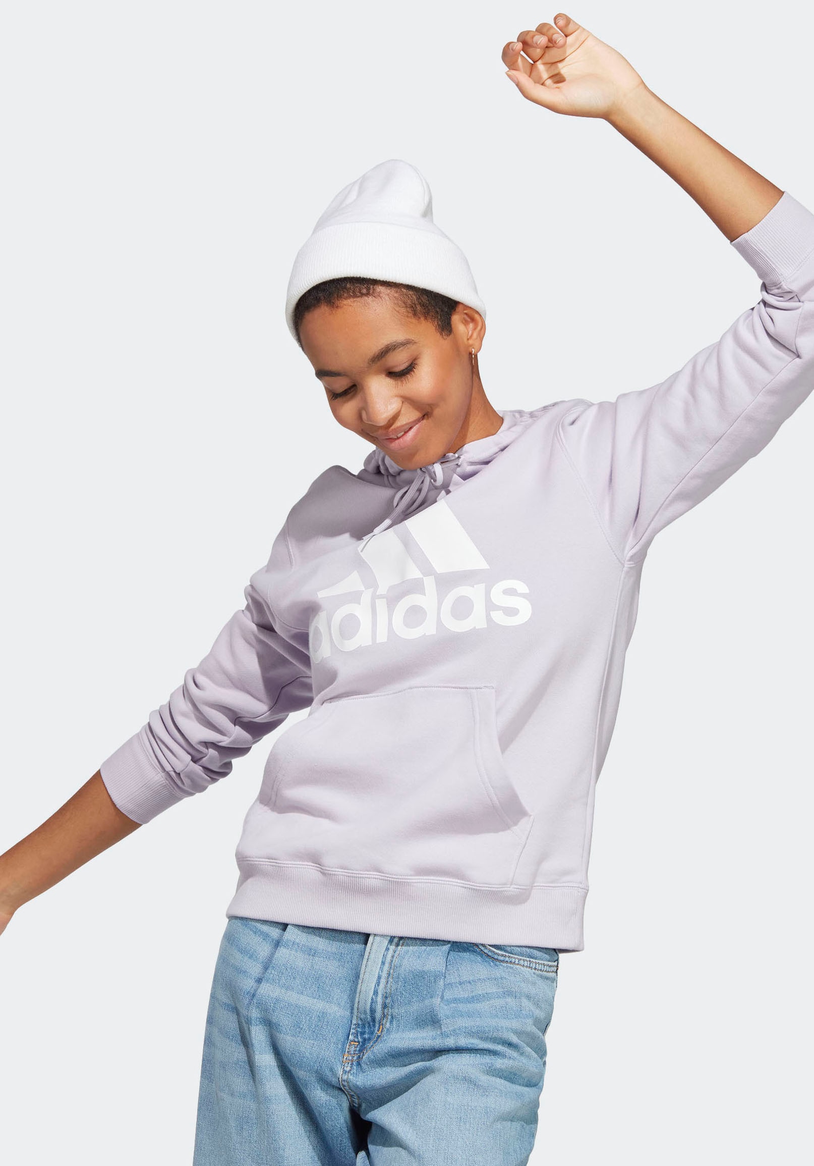 FRENCH LOGO Kapuzensweatshirt auf TERRY »ESSENTIALS HOODIE« adidas Finde Sportswear BIG REGULAR
