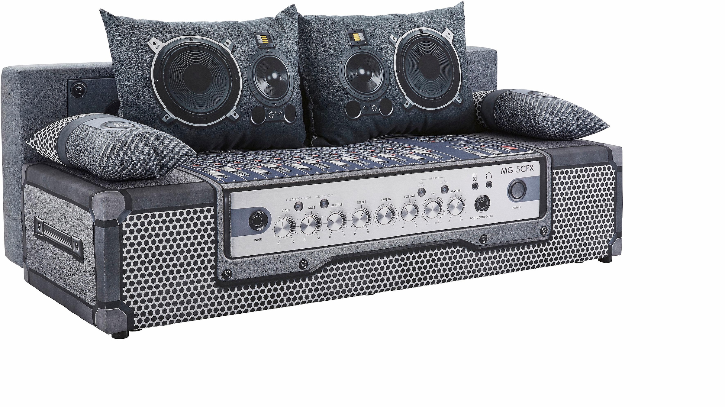 exxpo - sofa fashion Schlafsofa »Extravagantes Sofa für Individualisten mit Bettfunktion und Bettkasten«, in aussergewöhnlichen Bezugsvarianten, Solitärmöbel