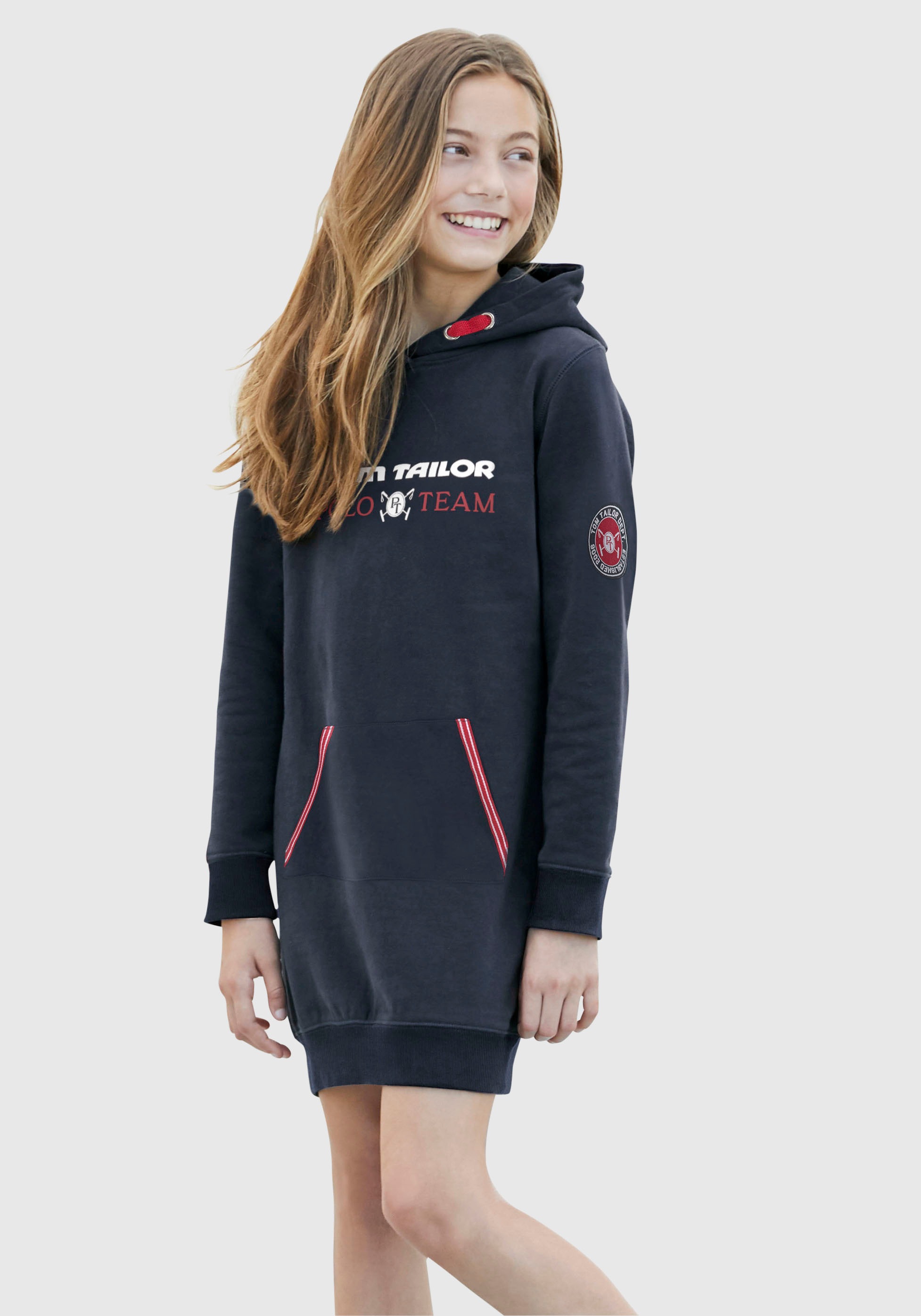 Image of TOM TAILOR Polo Team Sweatkleid, mit Logodruck bei Ackermann Versand Schweiz